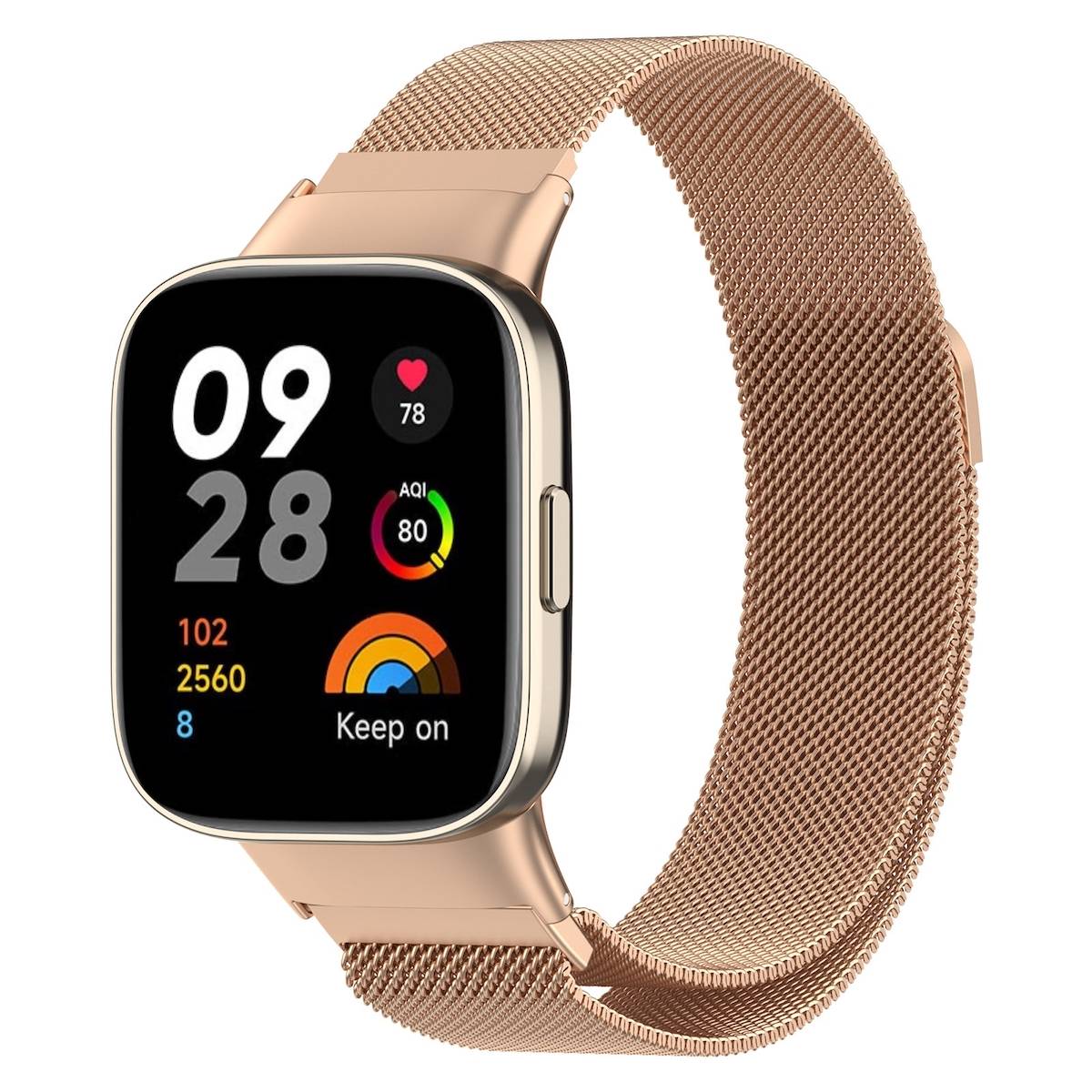 Milanese Loop Armband mit Magnetverschluss für Xiaomi Redmi Watch 3 Ersatz Armband Smart Uhr Magnetverschluss