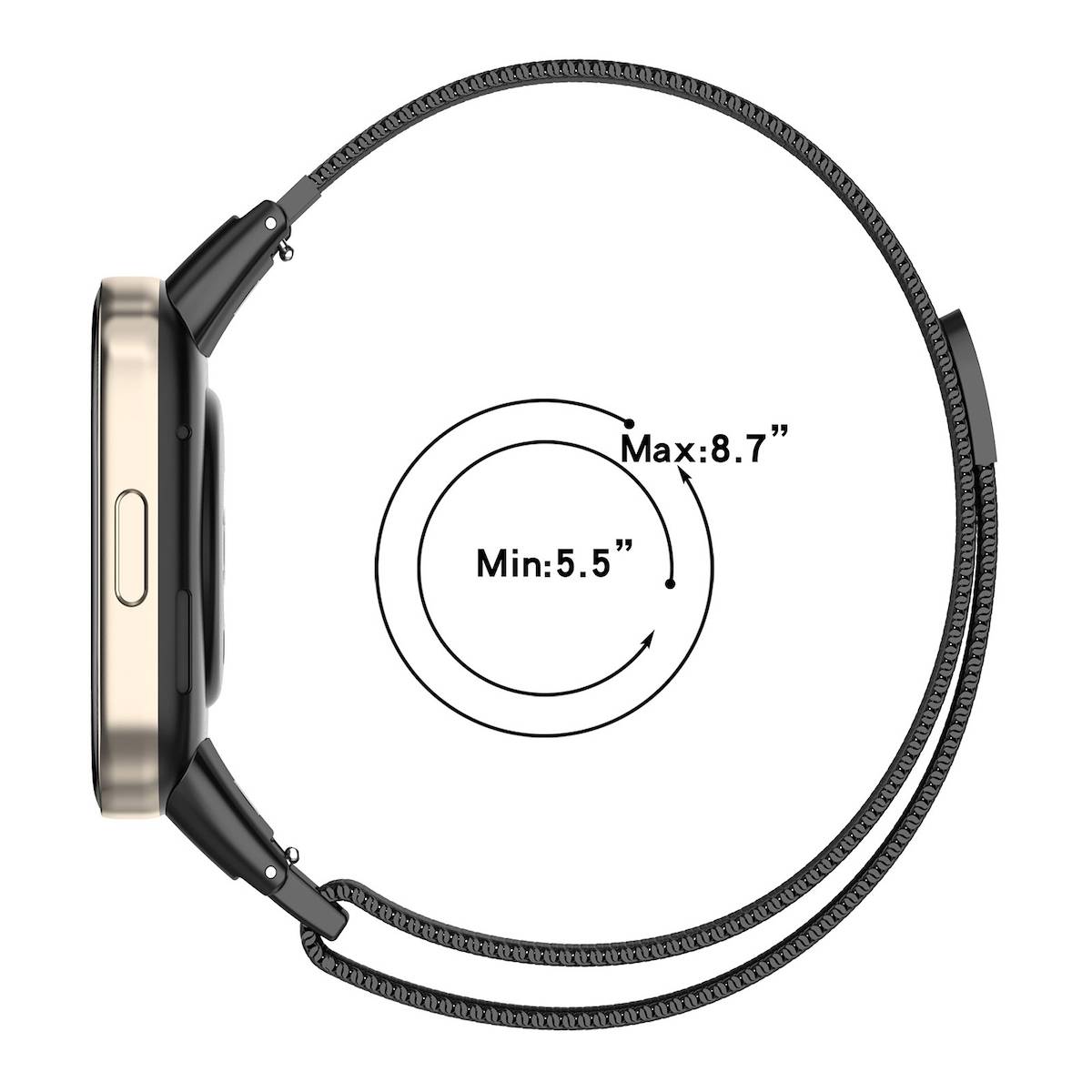 Milanese Loop Armband mit Magnetverschluss für Xiaomi Redmi Watch 3 Ersatz Armband Smart Uhr Magnetverschluss