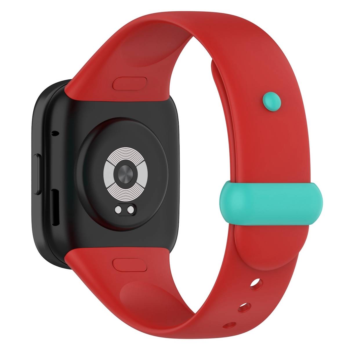 Silikon Uhrenarmband Rot mit Verschluss Türkis Xiaomi Redmi Watch3 Uhr