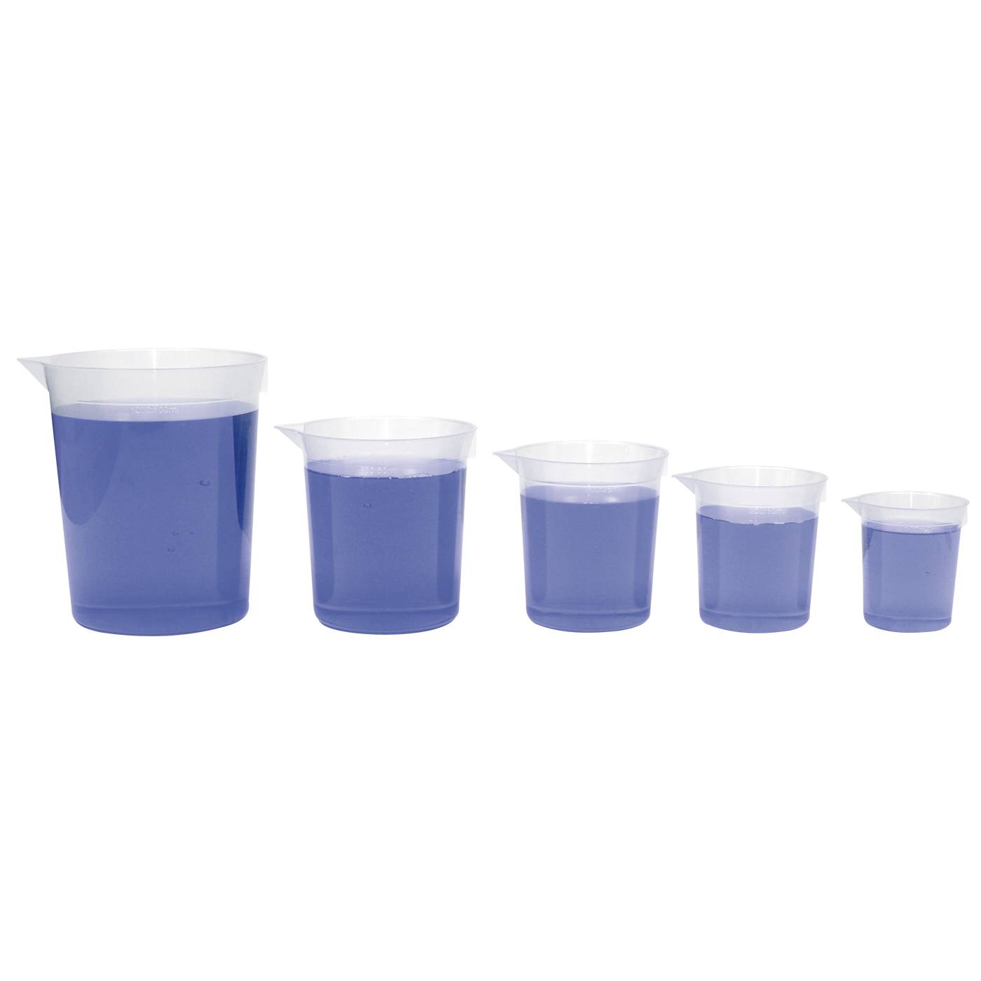 EDUPLAY 120-037 Messbecher, transparent, 5-teilig (1 Set)
