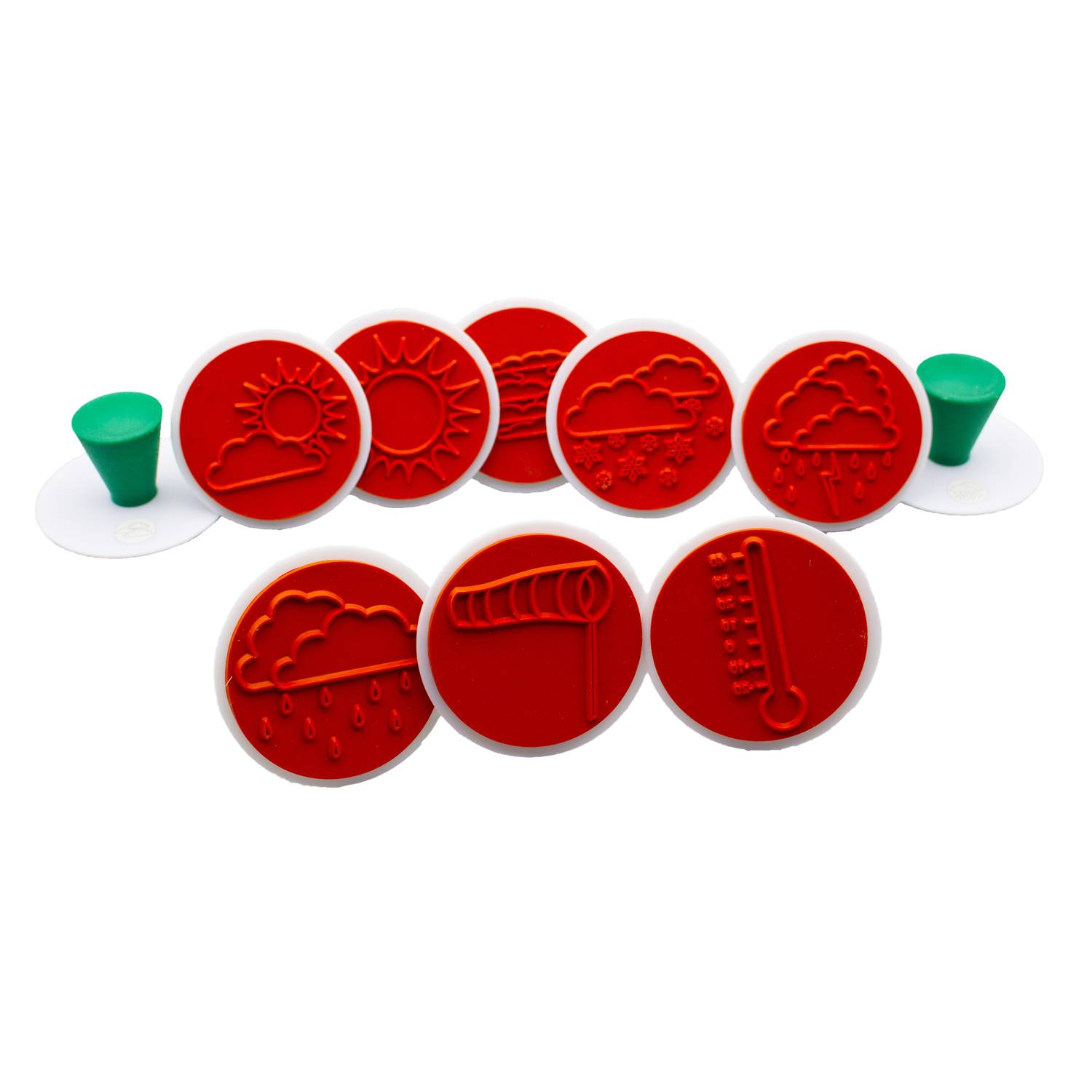 EDUPLAY 220-043 Wetter Natur Stempel, mehrfarbig, 10-teilig (1 Set)