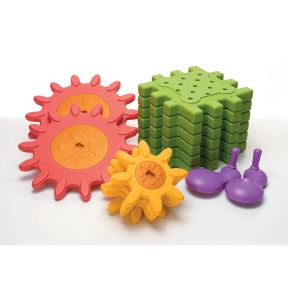 Weplay KT1004 We-Blocks Mega Getriebe Mechanik Elemente, bunt, 14-teilig (1 Set)