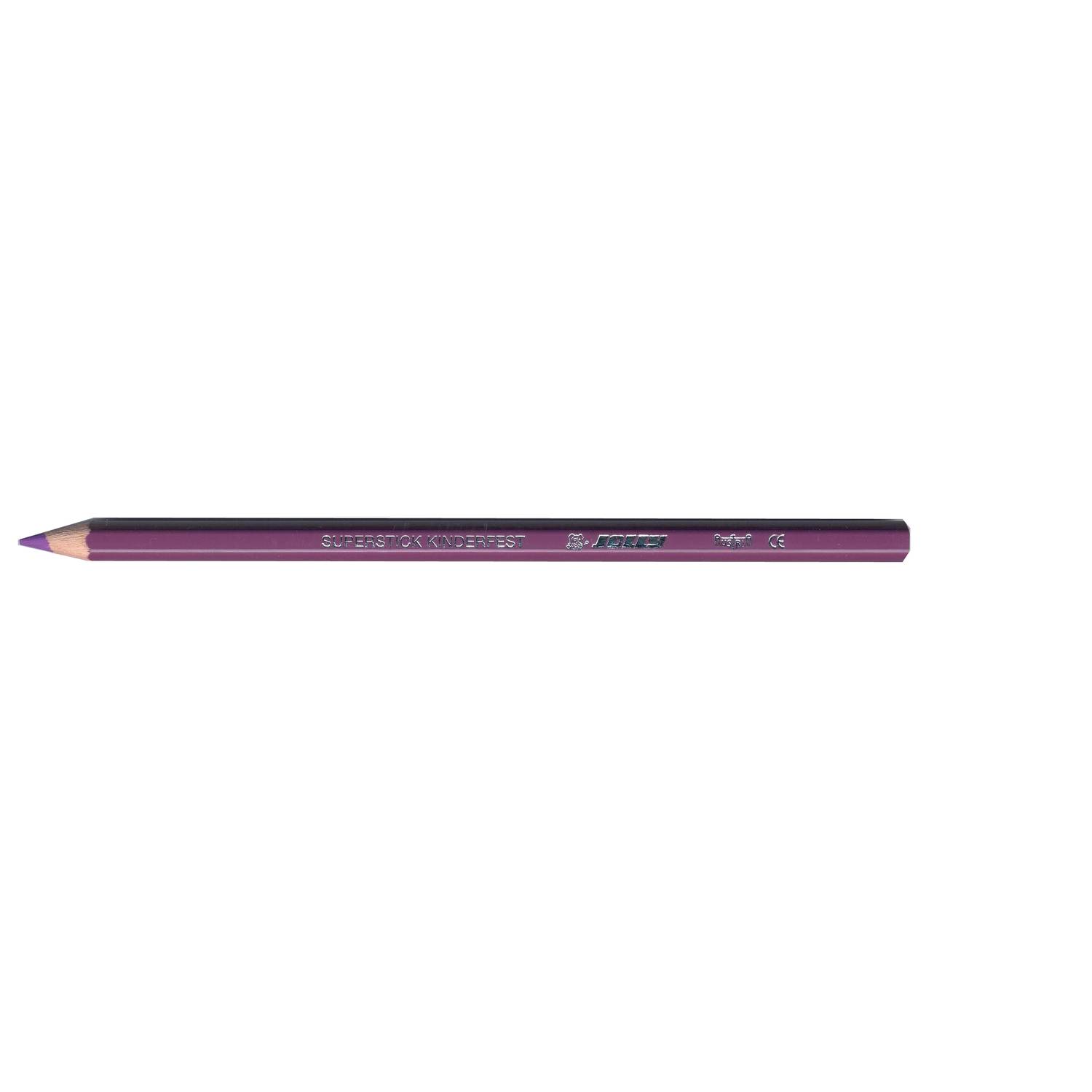 Jolly 3000-0318 Supersticks Buntstifte Kinderfest, lavendel (12er Pack)
