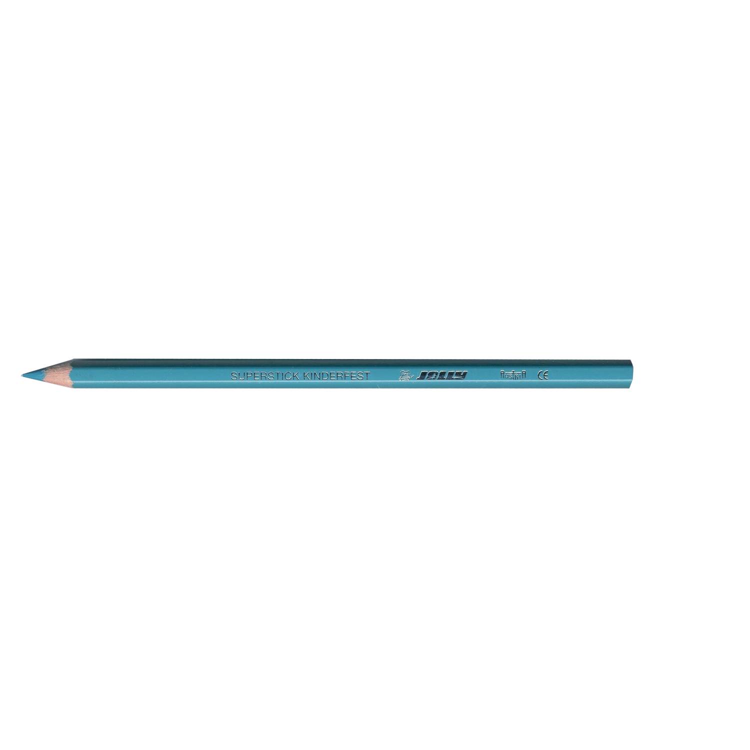 Jolly 3000-0323 Supersticks Buntstifte Kinderfest, himmelblau (12er Pack)