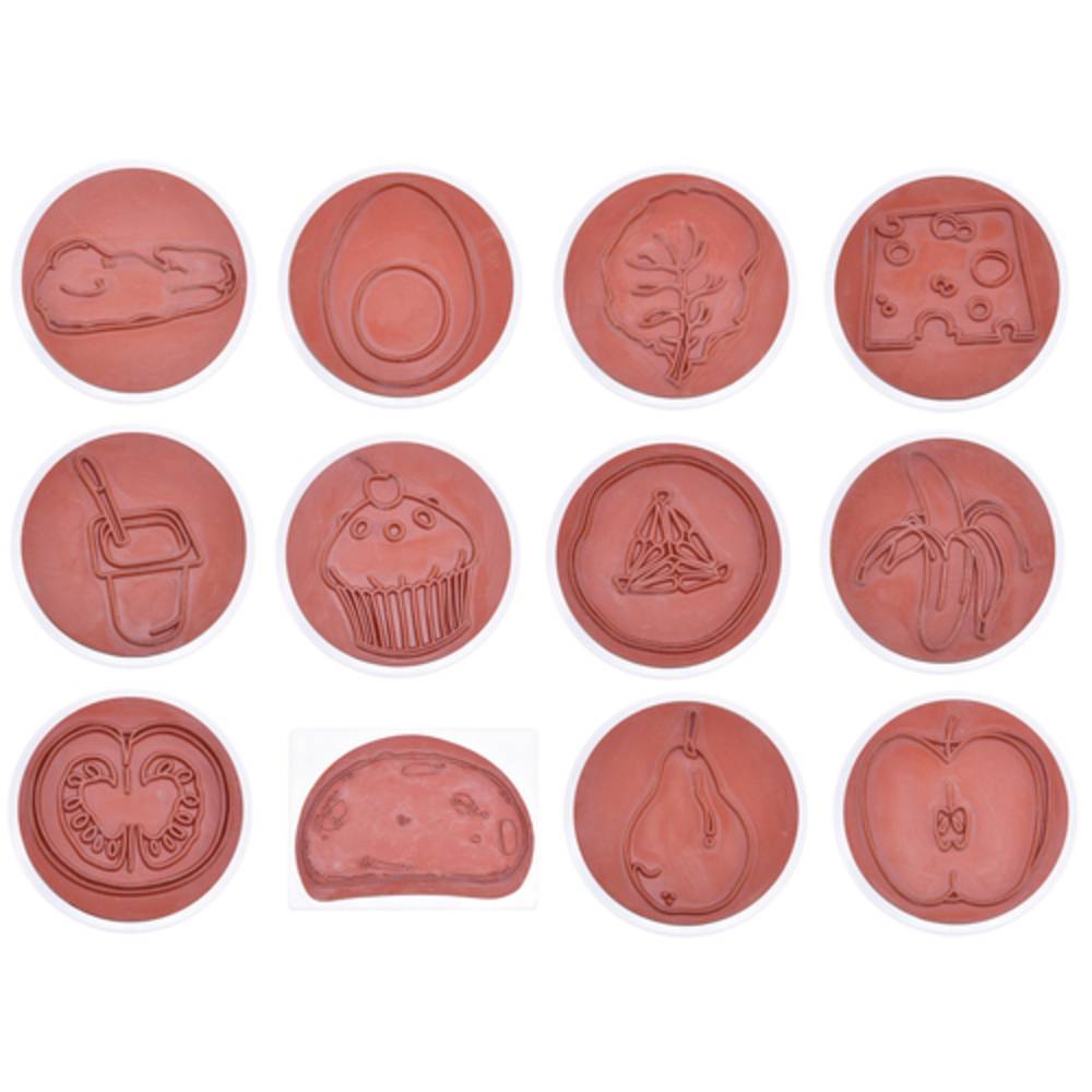 EDUPLAY 220093 Ernährungsstempel, mehrfarbig, 12-teilig (1 Set)