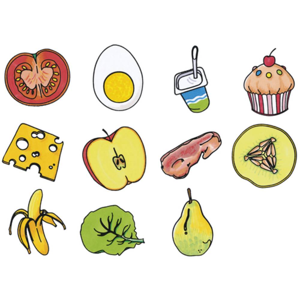 EDUPLAY 220093 Ernährungsstempel, mehrfarbig, 12-teilig (1 Set)