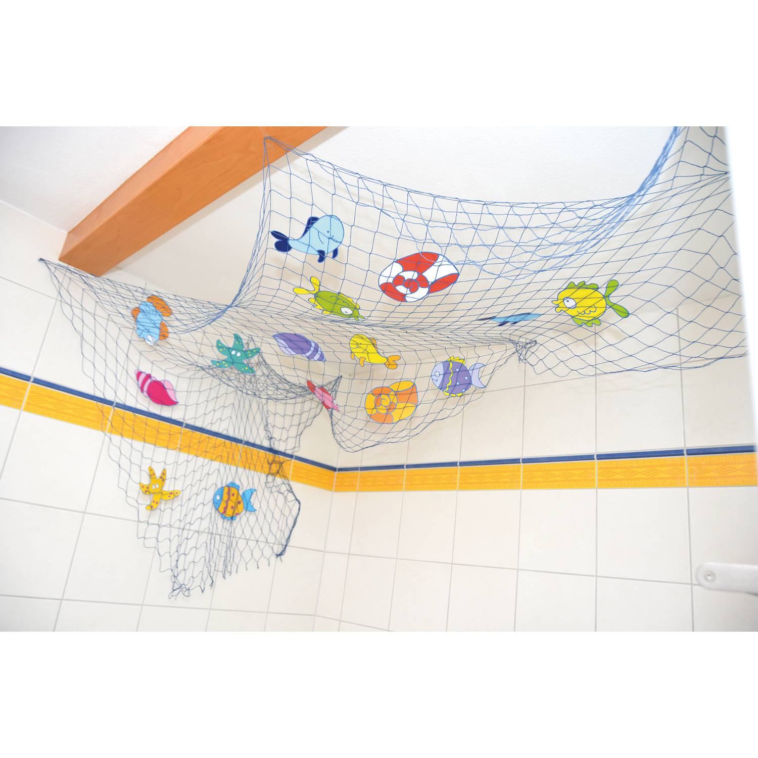 EDUPLAY 110324 Fischernetz, 350 cm x 130 cm, blau