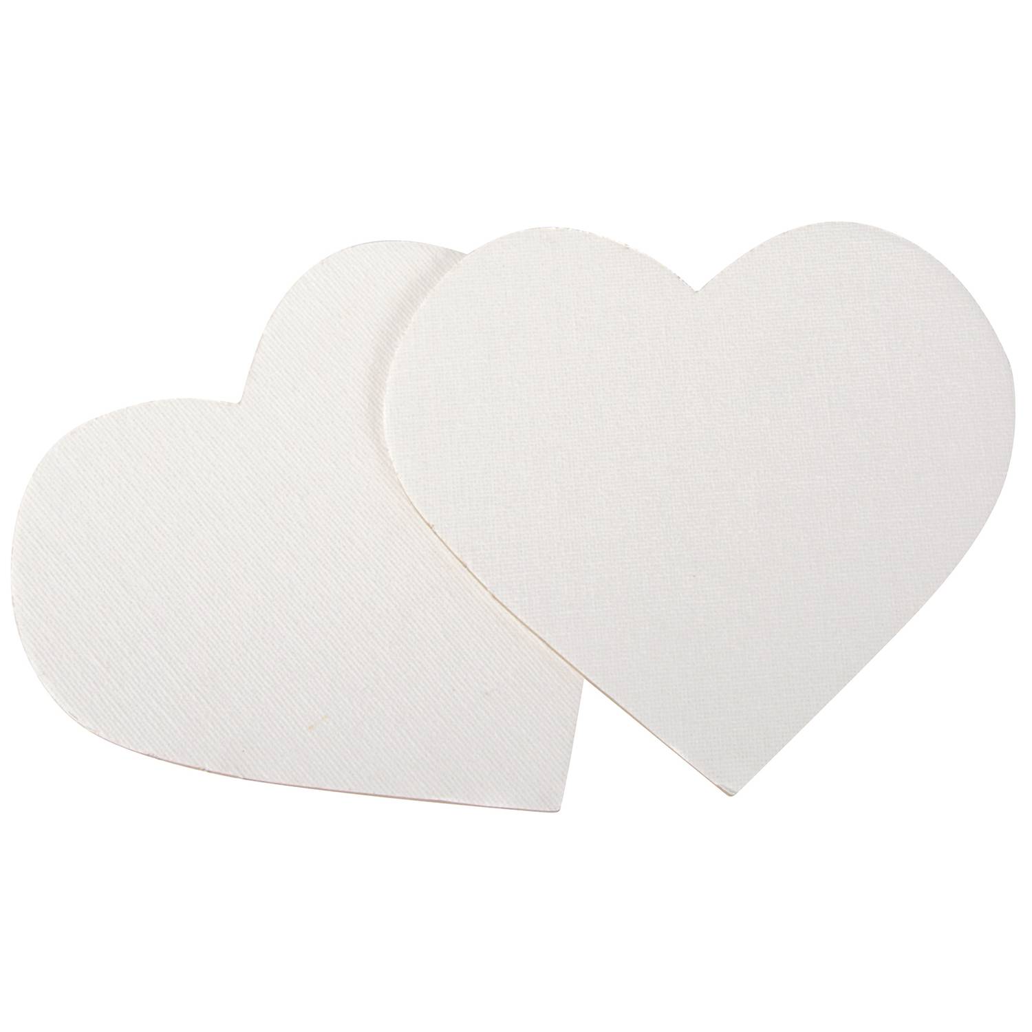 EDUPLAY 210230 Leinwandherzen, natur, 5-teilig (1 Set)