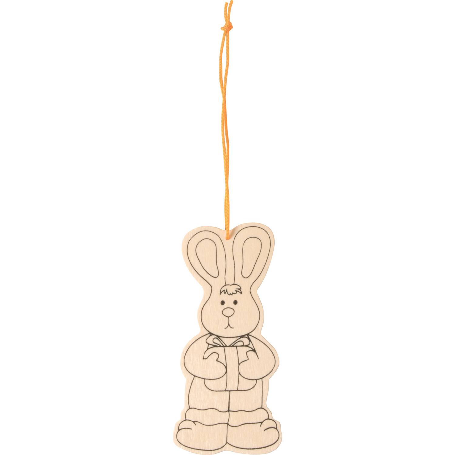 EDUPLAY 210233 Hasenanhänger, 5 x 11 cm, natur, 3-teilig (1 Set)