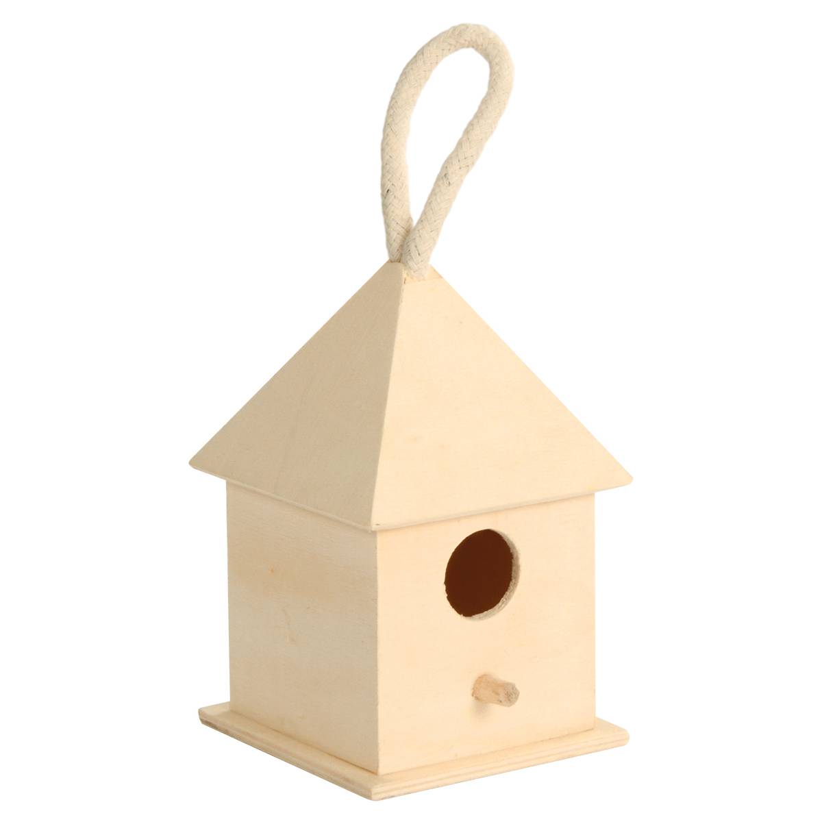 EDUPLAY 210246 Vogelhaus, Holz, 7 x 7 x 11 cm, natur