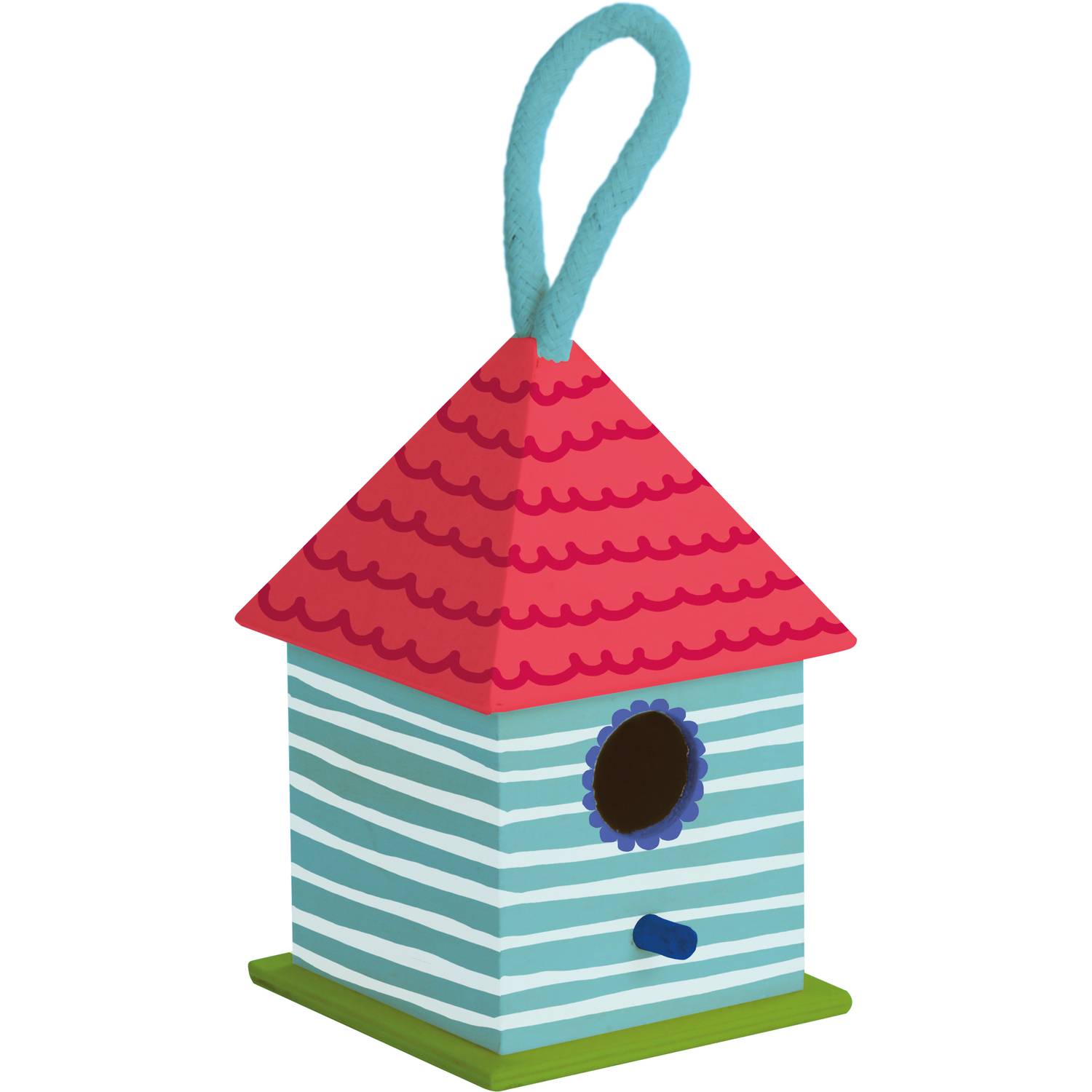 EDUPLAY 210246 Vogelhaus, Holz, 7 x 7 x 11 cm, natur