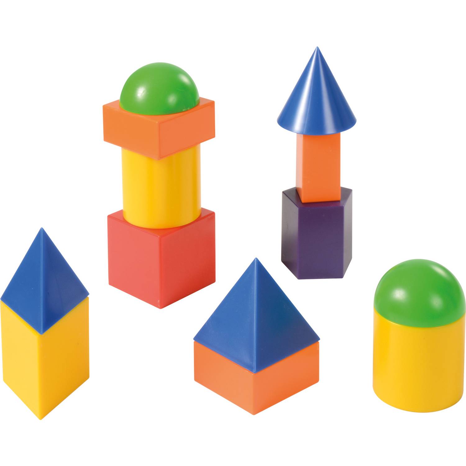 EDUPLAY 120462 Geoformen, Kunststoff, inklusive Box, bunt, 36-teilig (1 Set)