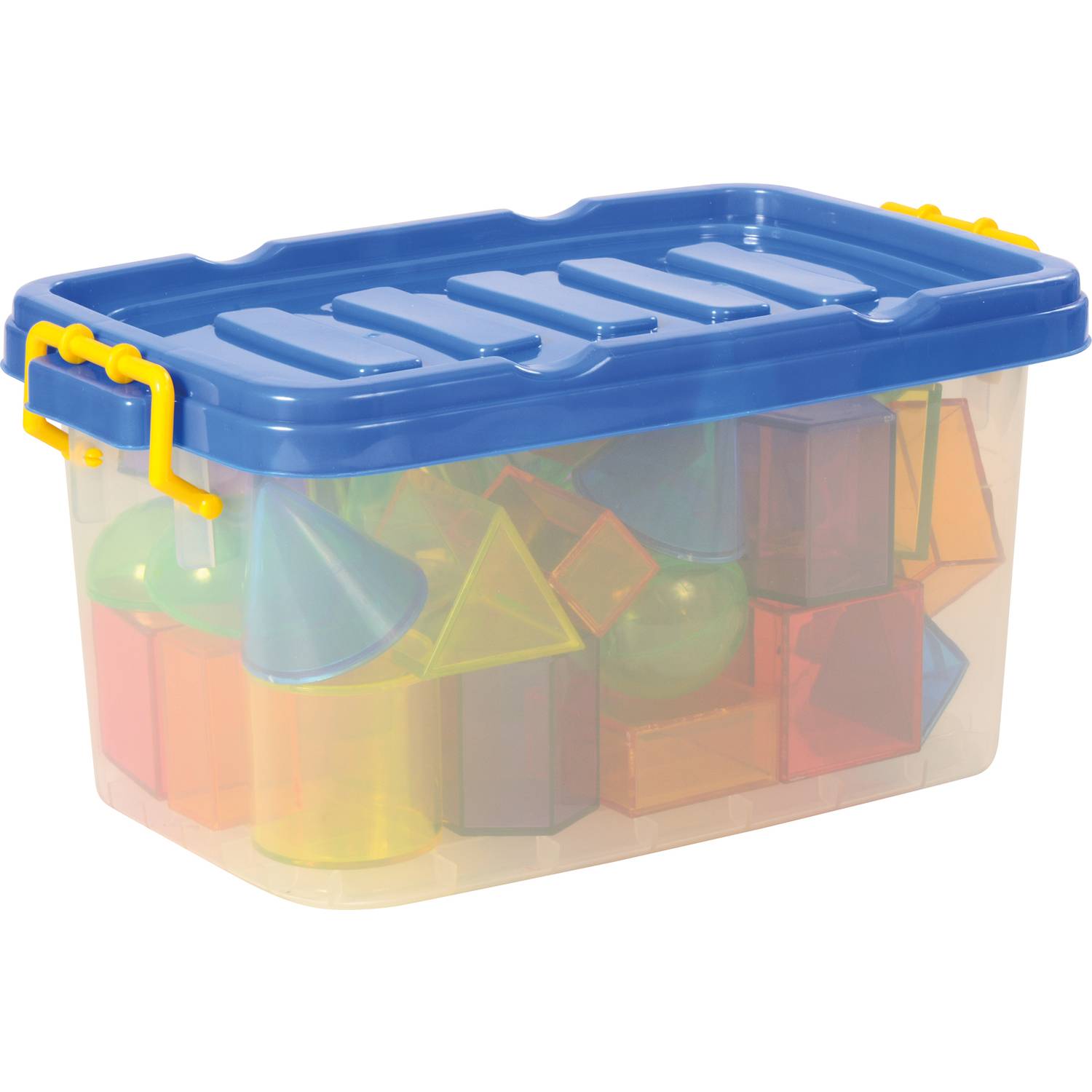 EDUPLAY 120463 Geoformen, Kunststoff, inklusive Box, bunt/transparent, 36-teilig (1 Set)