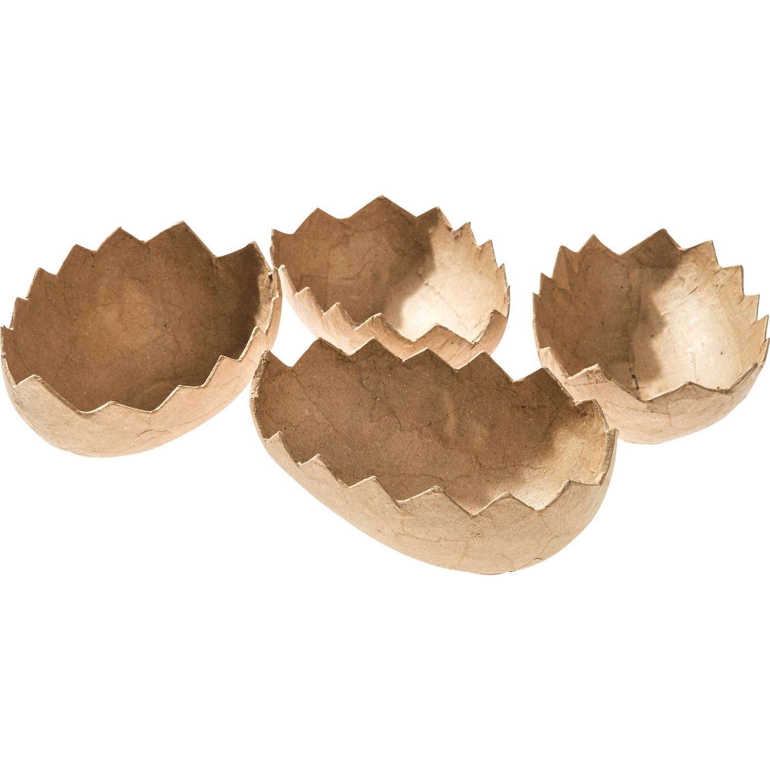 EDUPLAY 210265 Karton-Eierhälfte, natur, 4-teilig (1 Set)