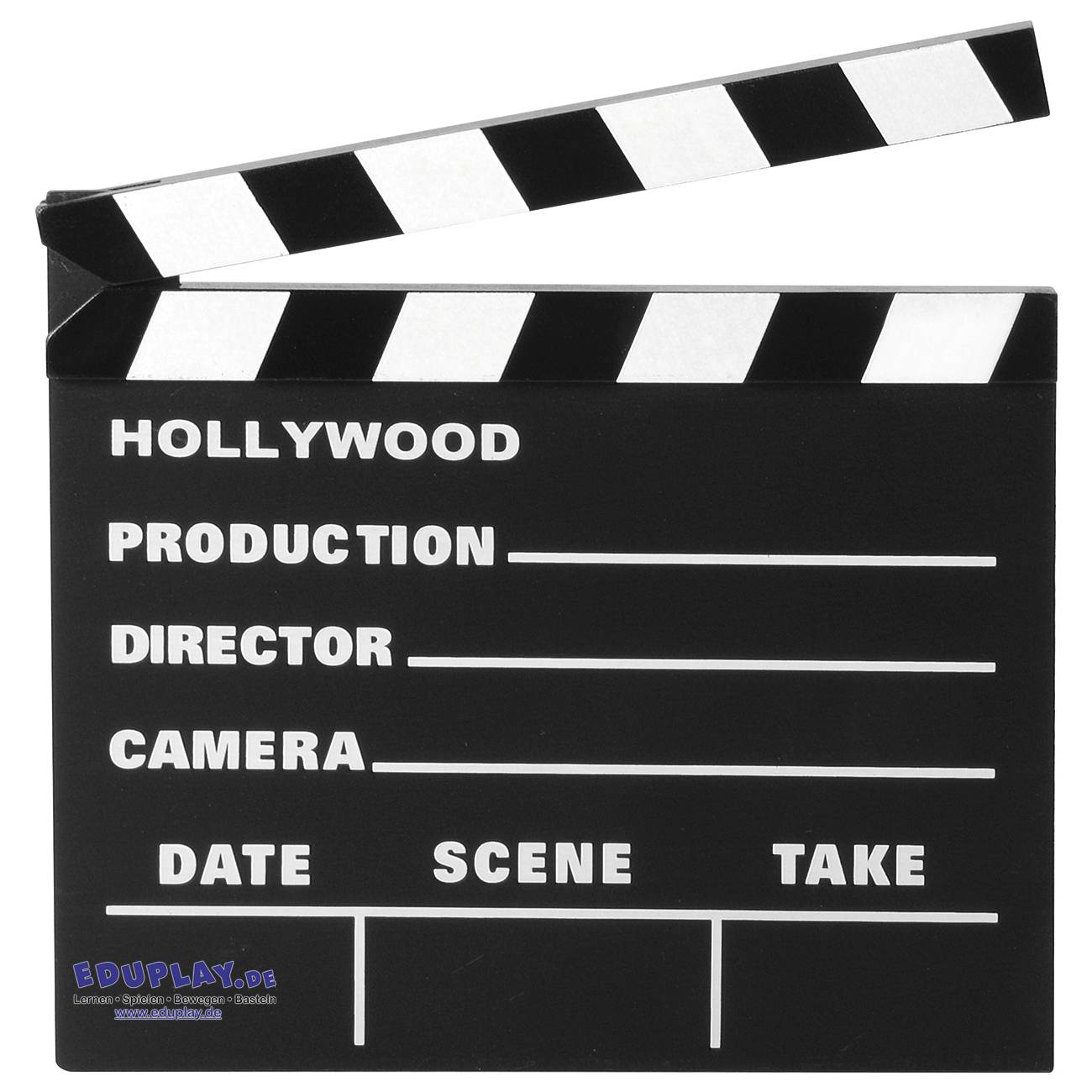 EDUPLAY 120570 Filmklappe, 20 x 17,8 cm, schwarz/weiß