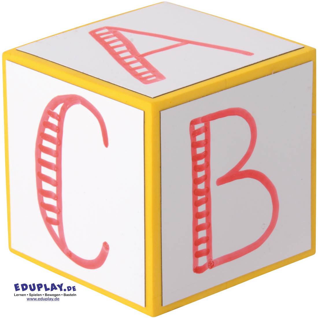 EDUPLAY 120594 Löschwürfel mit Schwamm, 8 x 8 x 8 cm, mehrfarbig, 5-teilig (1 Set)