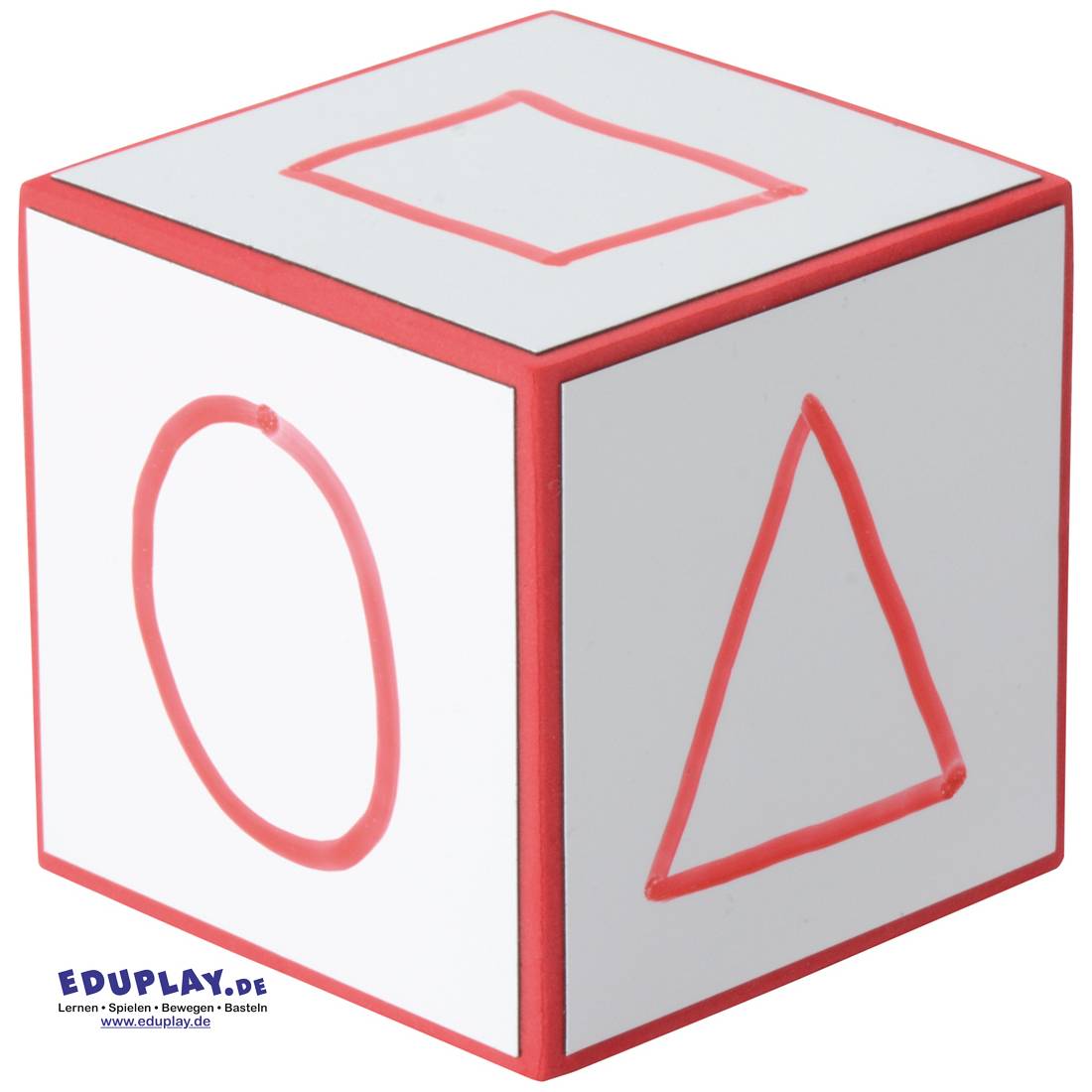 EDUPLAY 120594 Löschwürfel mit Schwamm, 8 x 8 x 8 cm, mehrfarbig, 5-teilig (1 Set)