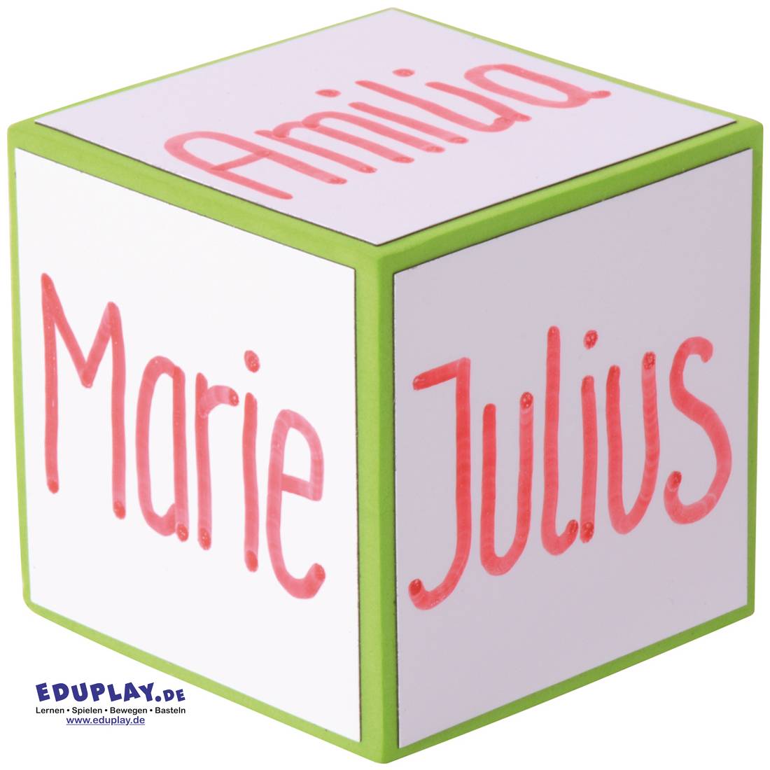 EDUPLAY 120594 Löschwürfel mit Schwamm, 8 x 8 x 8 cm, mehrfarbig, 5-teilig (1 Set)