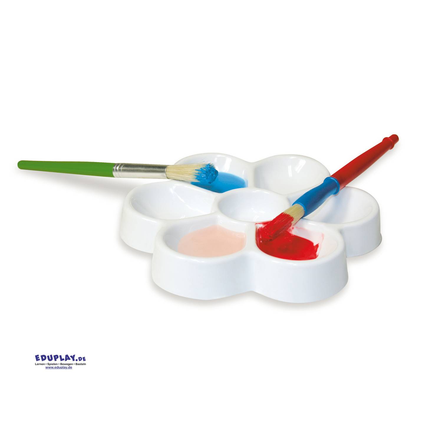 EDUPLAY 210284 Blüten Palette Ø 18 x 3 cm, weiß