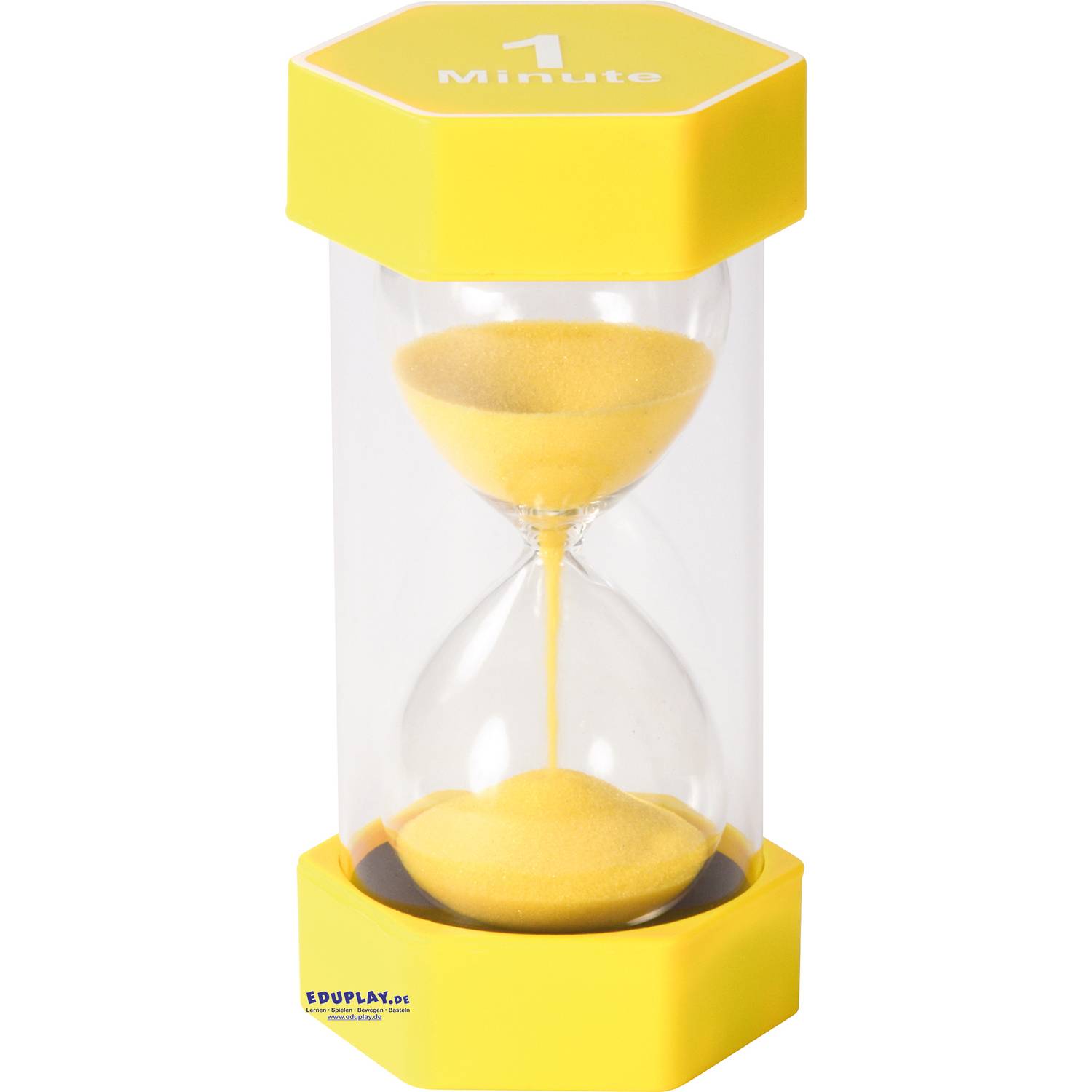 EDUPLAY 120606 Mega Sanduhr 1 min, Ø 8,4 x 16 cm, gelb