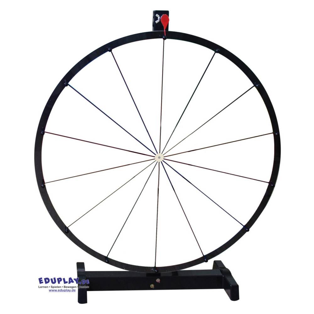 EDUPLAY 120617 Glücksrad 60 cm inkl. Schwamm & Whiteboardmarker, schwarz