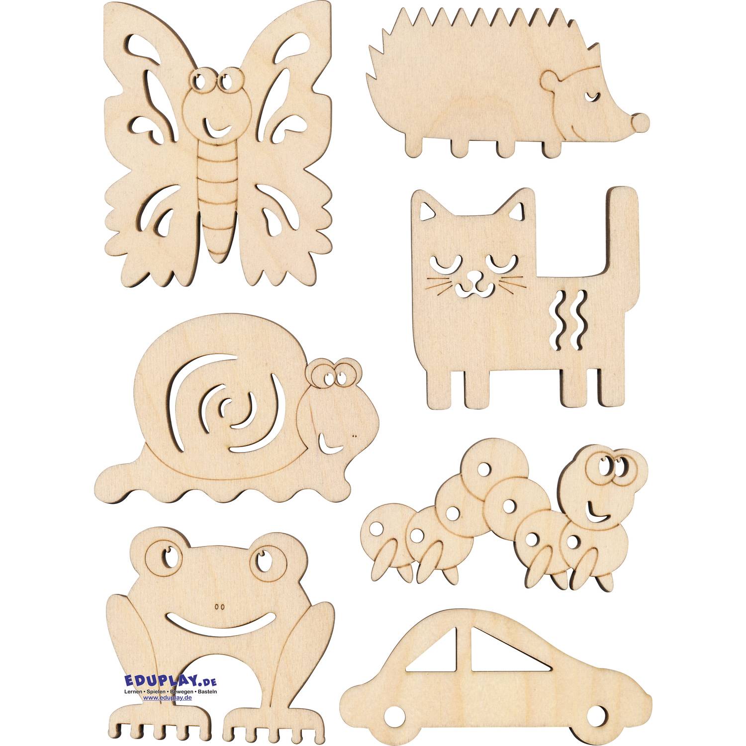 EDUPLAY 120678 Sandkämme/Sandformen, natur, 12-teilig (1 Set)