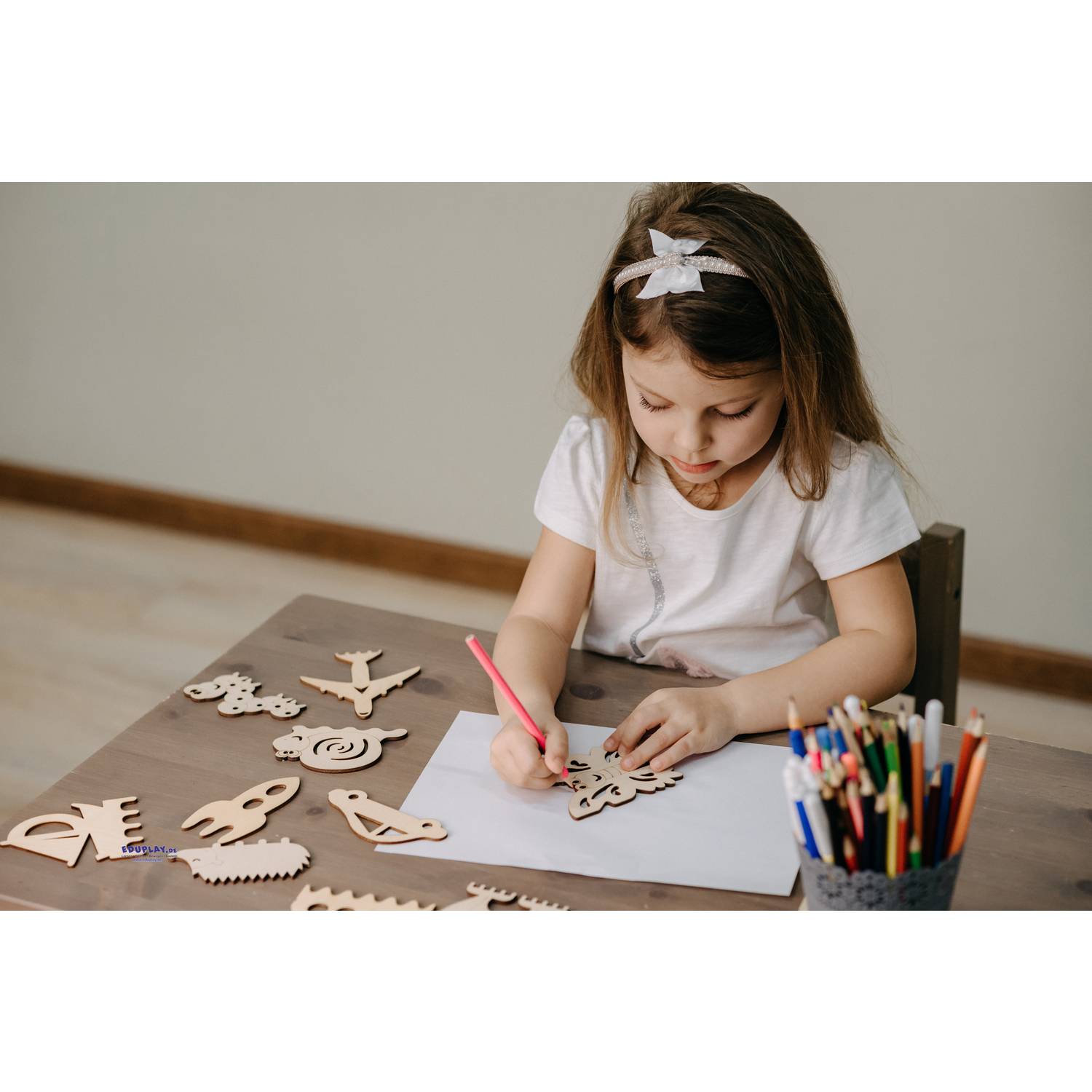 EDUPLAY 120678 Sandkämme/Sandformen, natur, 12-teilig (1 Set)