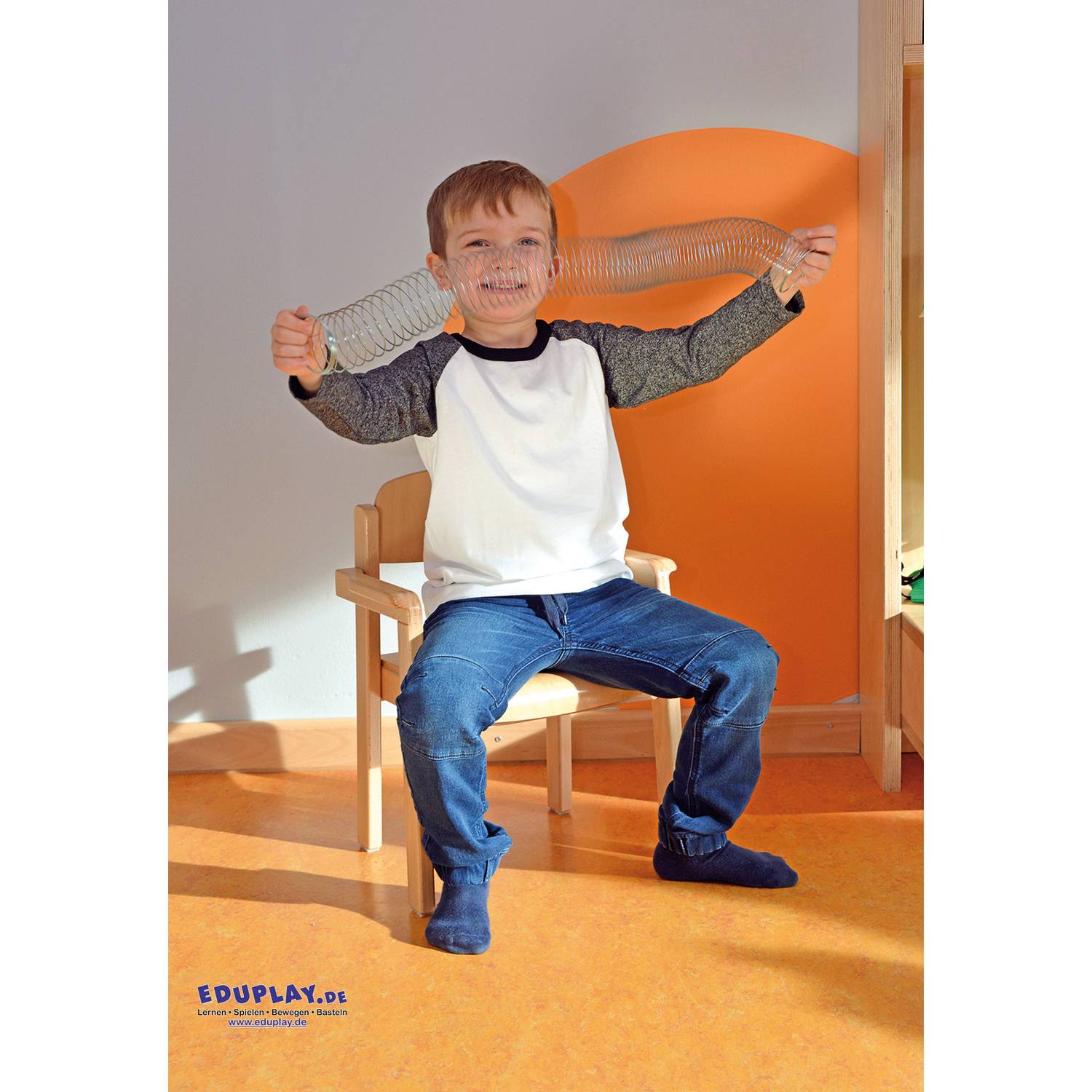 EDUPLAY 130288 Treppenfeder Metall, silber