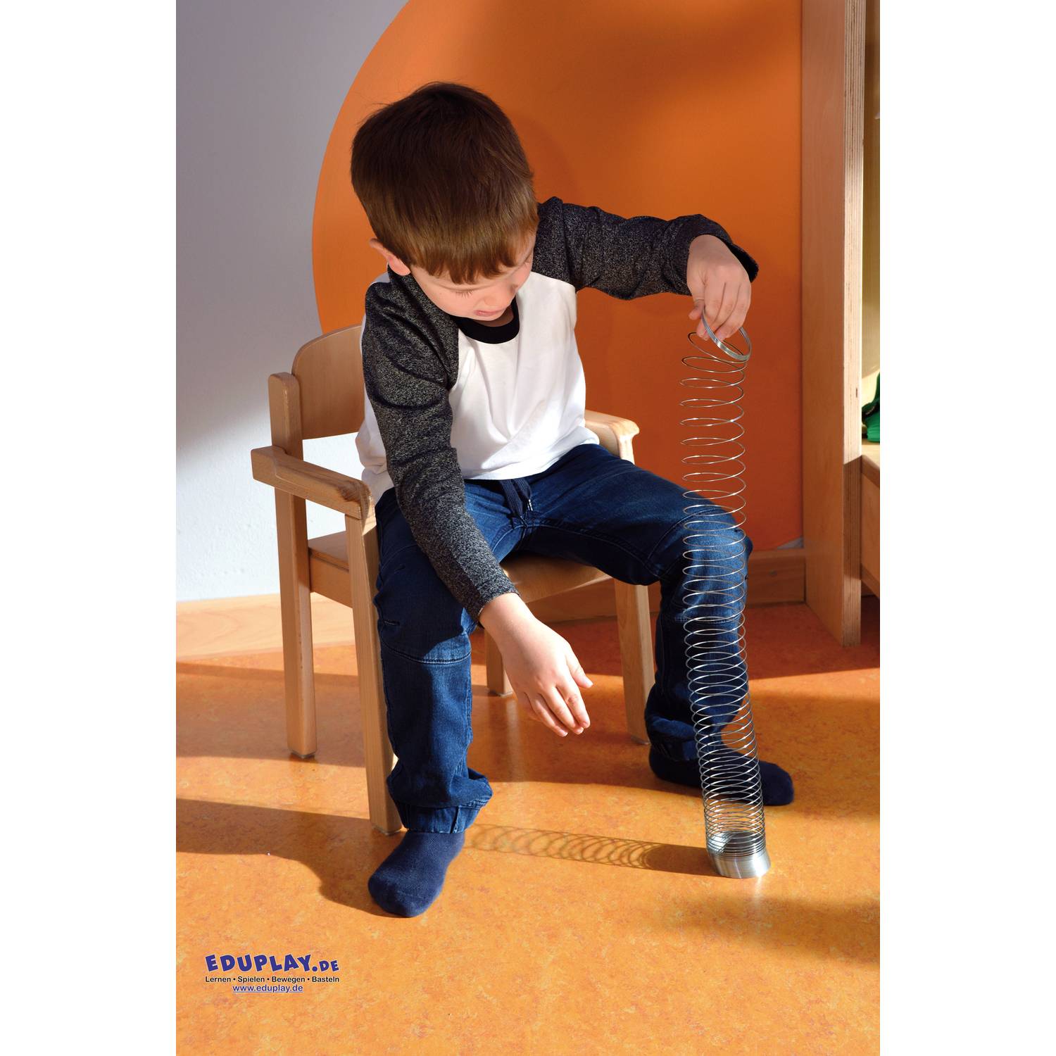 EDUPLAY 130288 Treppenfeder Metall, silber