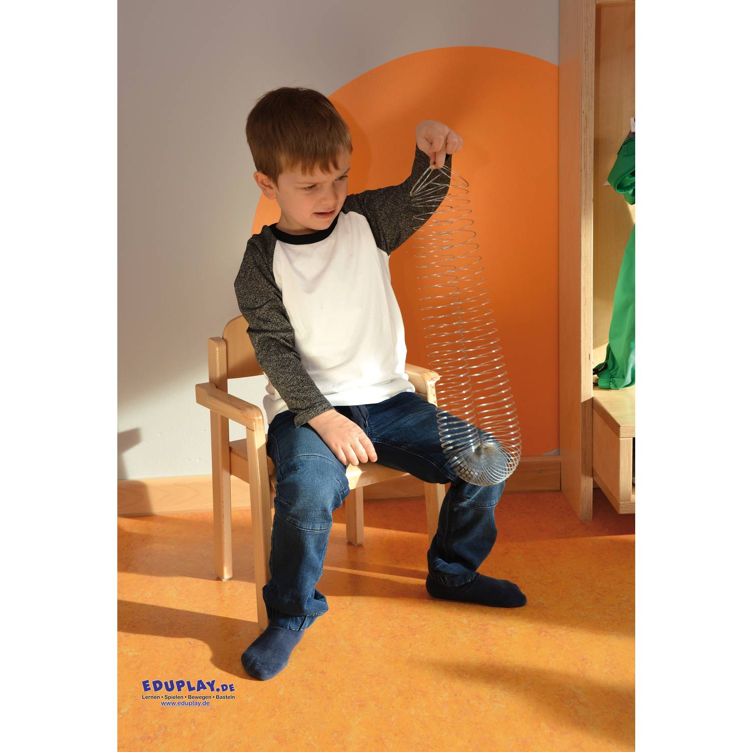 EDUPLAY 130288 Treppenfeder Metall, silber