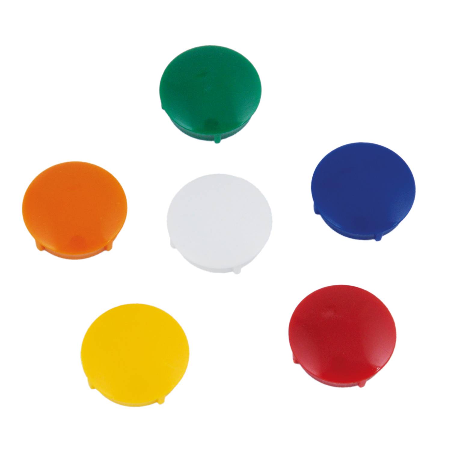 EDUPLAY 110398 Haft-Magnete Ø 21 mm in Box, mehrfarbig, 72-teilig (1 Set)