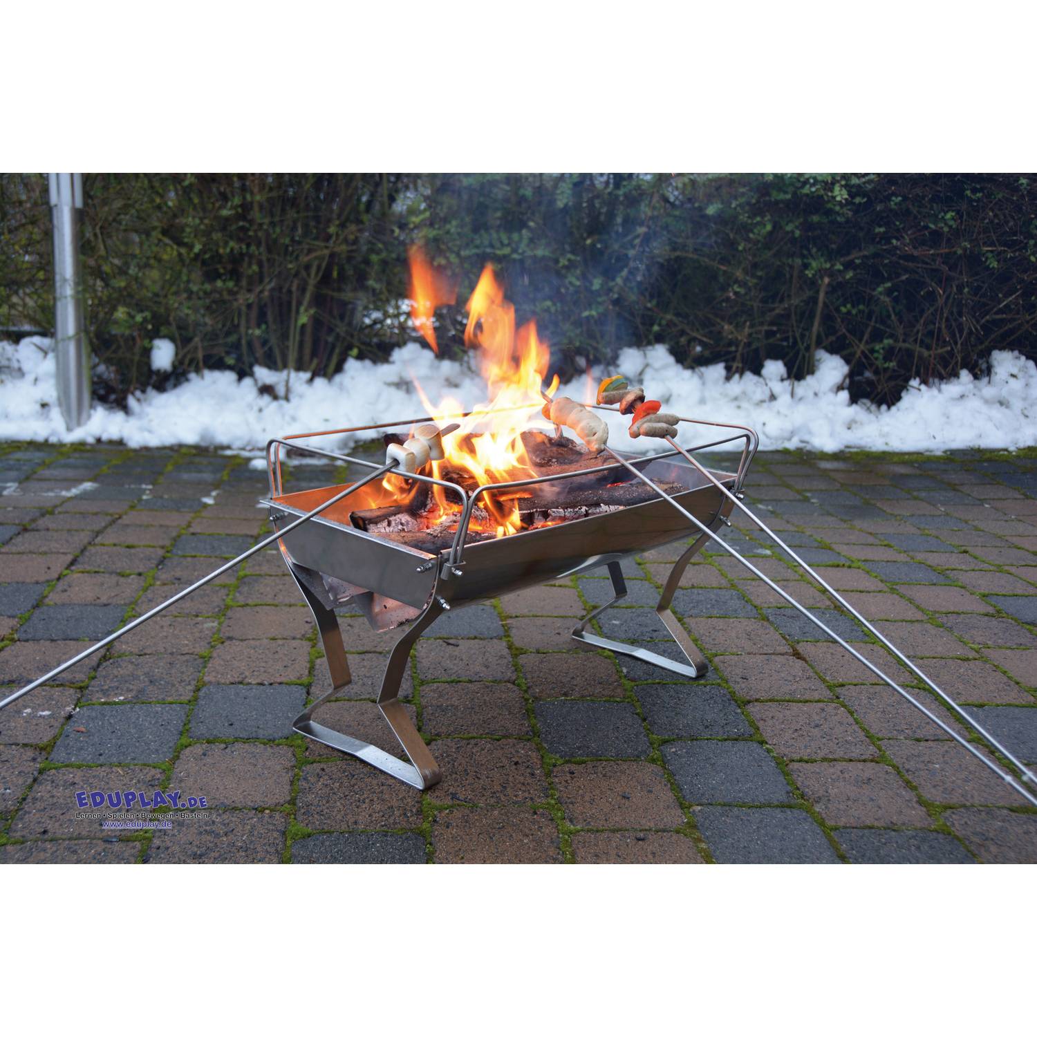 EDUPLAY 110465 Stockbrot Grill, silber