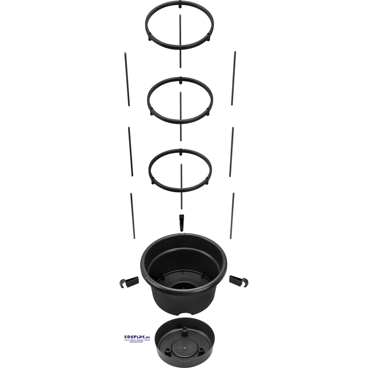 EDUPLAY 110470 Tomatentopf, schwarz