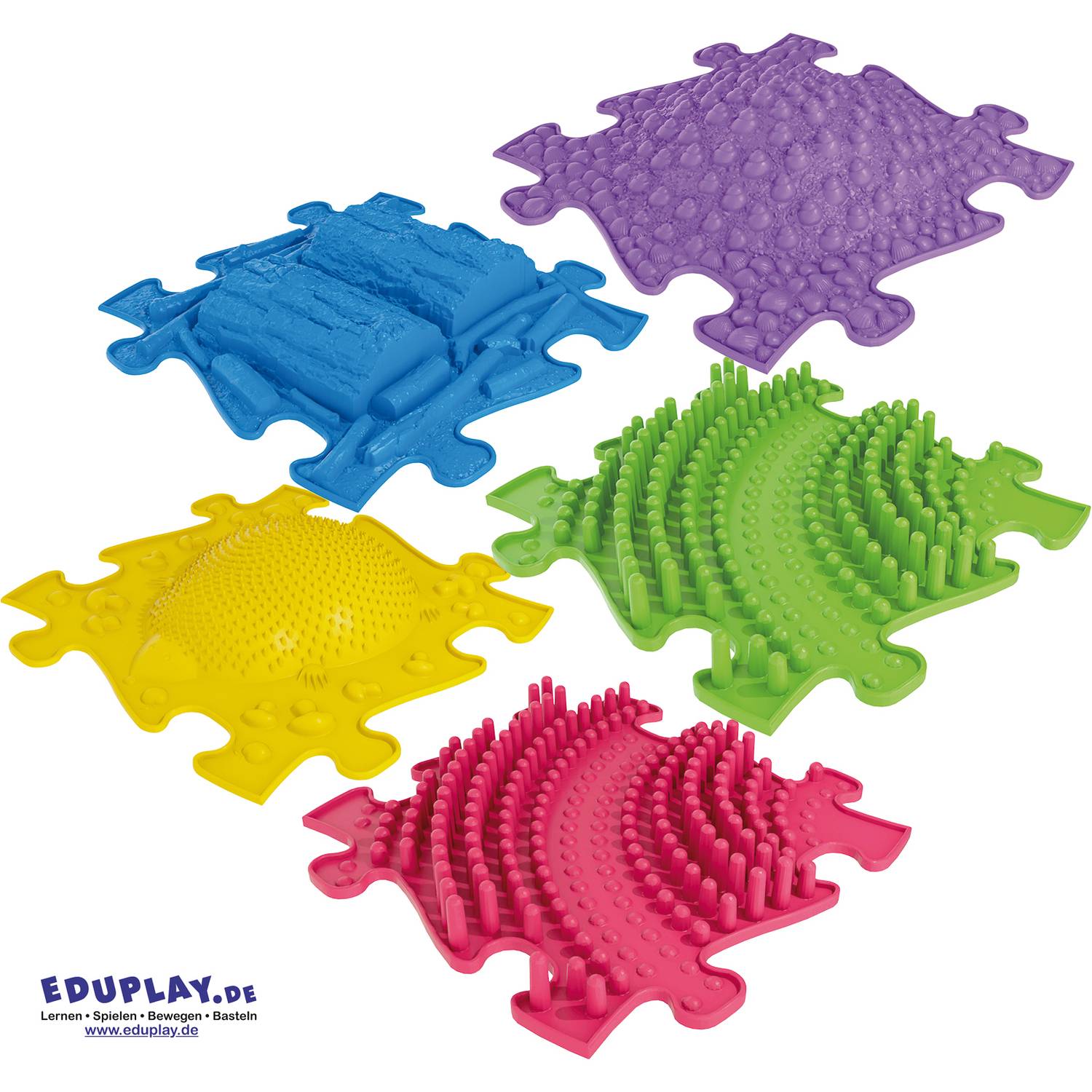 EDUPLAY 110483 Sensorik-Pfad extra hoch 5-teilig, mehrfarbig (1 Set)