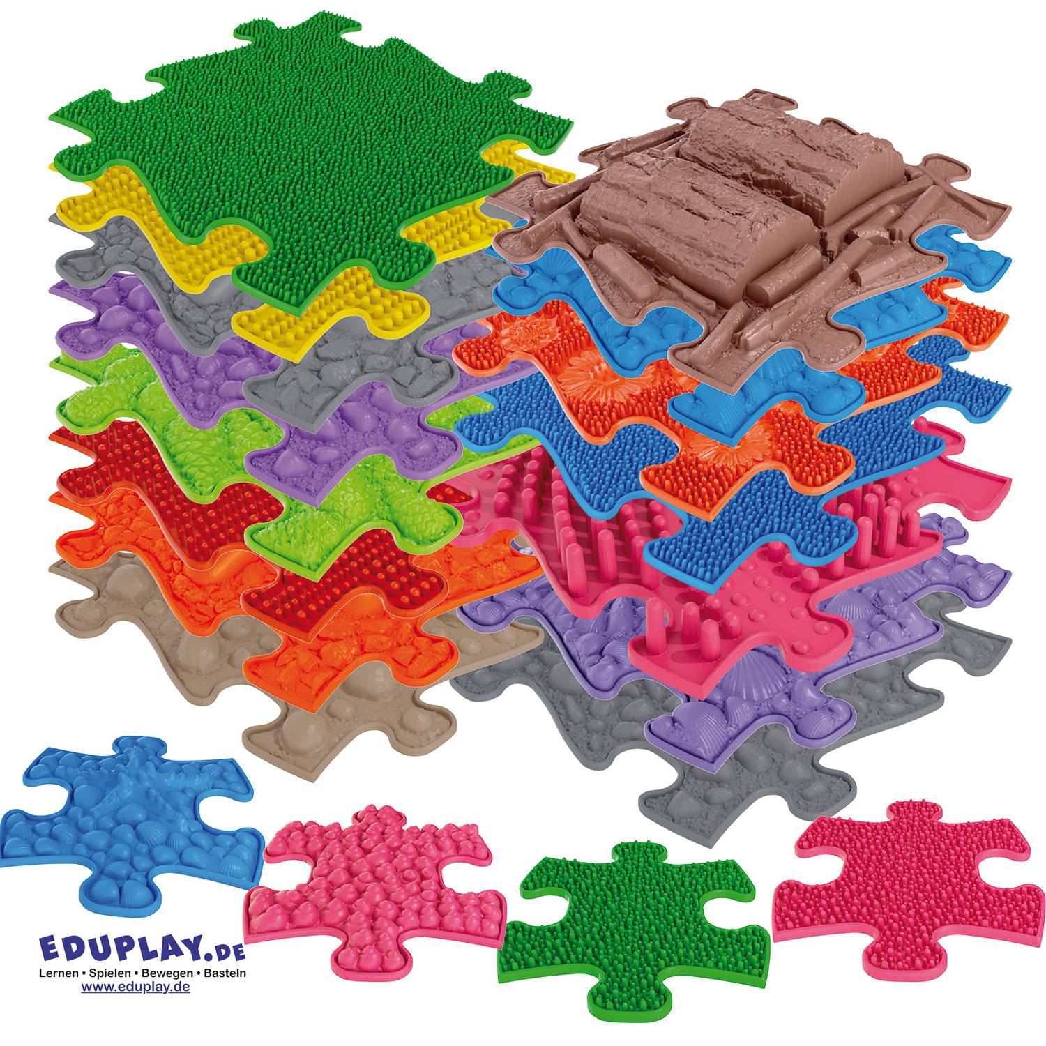 EDUPLAY 110484 Sensorik-Pfad Universal-Set 19-teilig, mehrfarbig (1 Set)