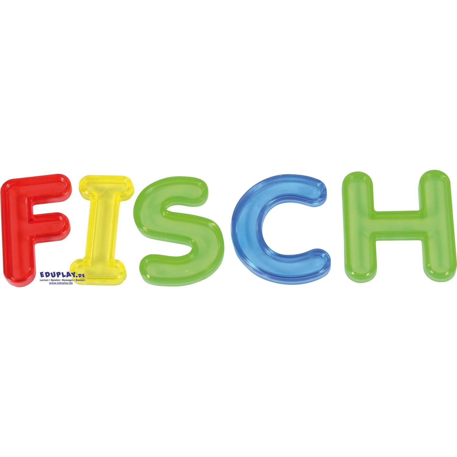 EDUPLAY 120699 Transparente Buchstaben, mehrfarbig, 26-teilig (1 Set)