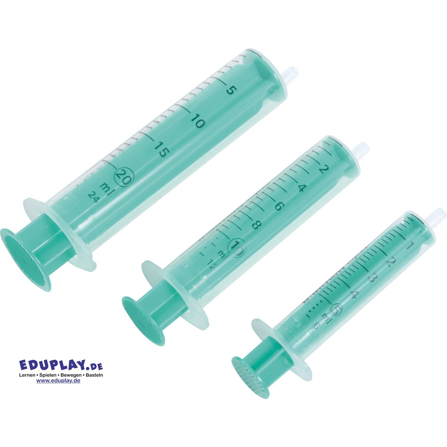 EDUPLAY 120726 Spritze 20 ml, transparent/türkis