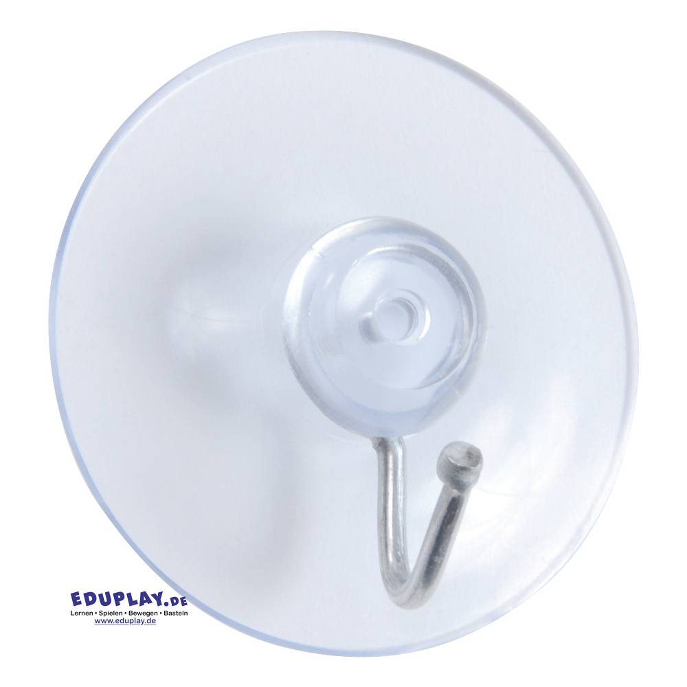 EDUPLAY 120730 Saugnapf mit Haken, transparent
