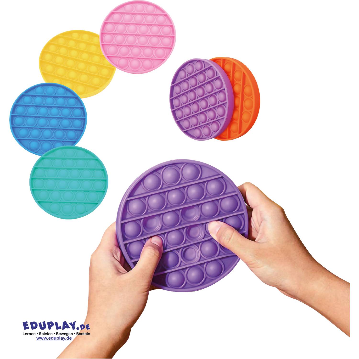 EDUPLAY 120735 Motorik-Drück-Scheibe, mehrfarbig