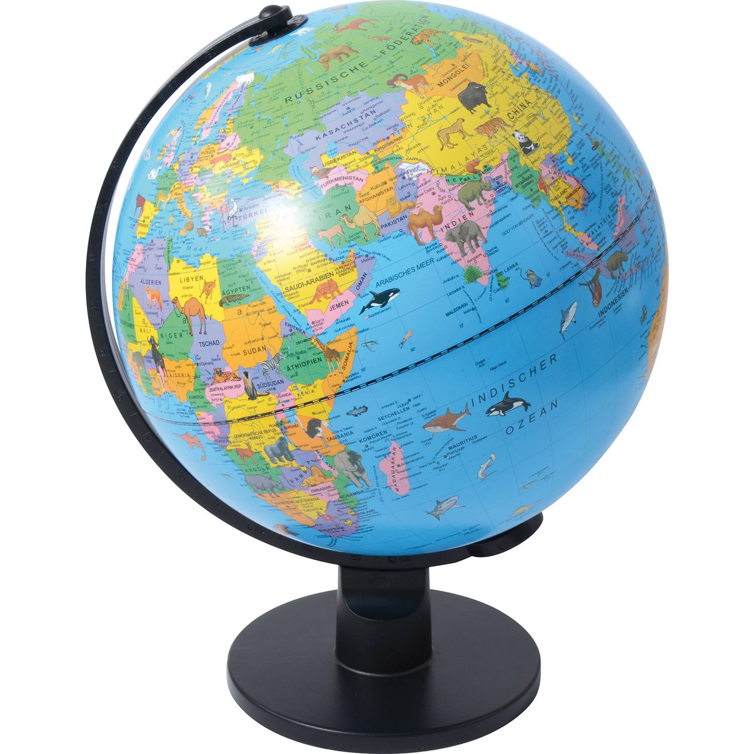 EDUPLAY 150135 Tierglobus 30 cm, bunt