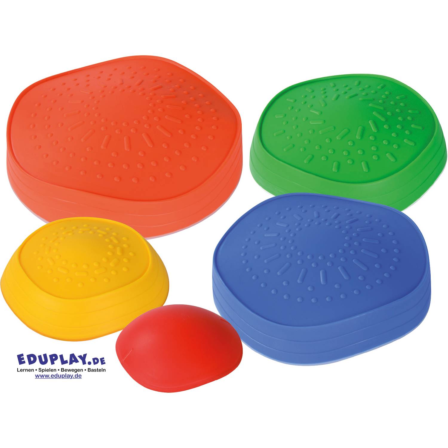 EDUPLAY 170399 Flusssteine, mehrfarbig, 5-teilig (1 Set)