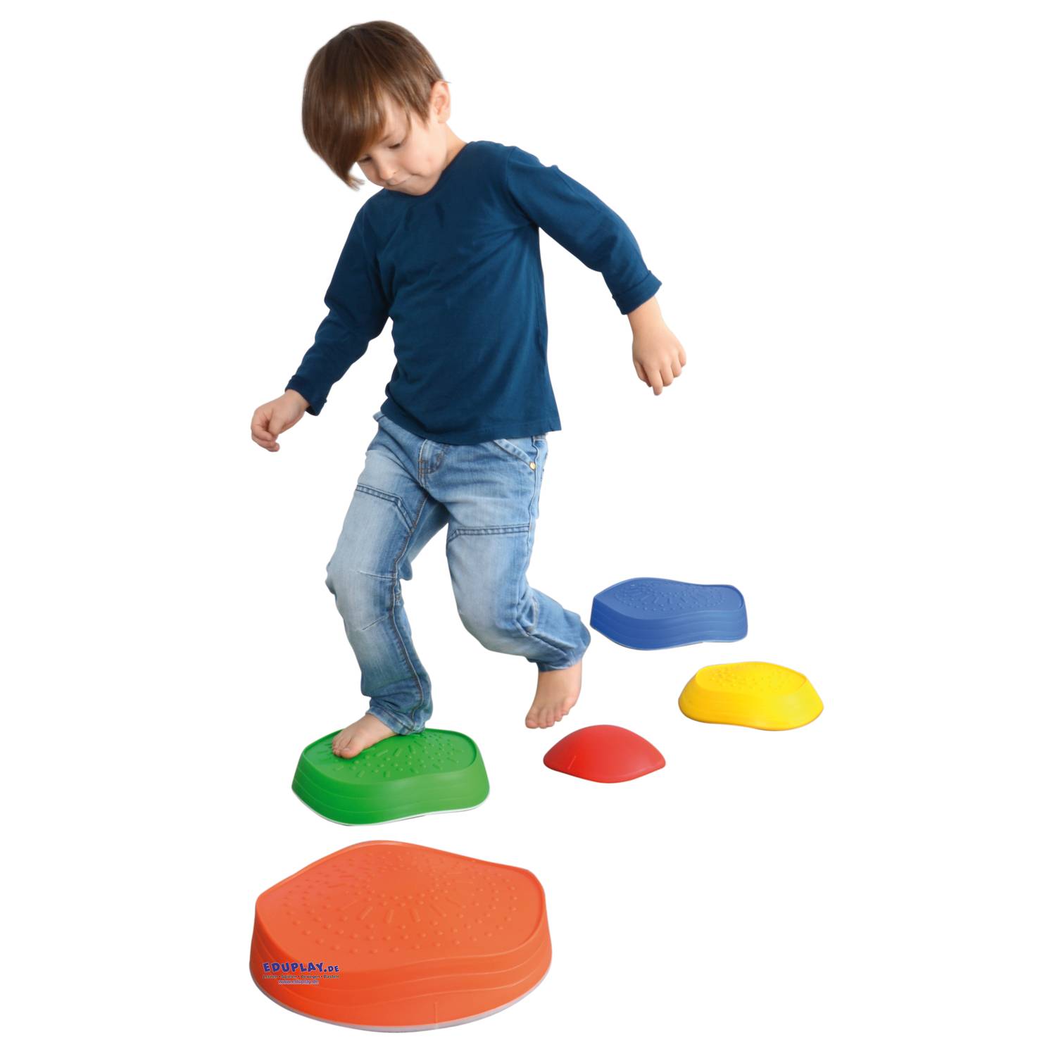 EDUPLAY 170399 Flusssteine, mehrfarbig, 5-teilig (1 Set)