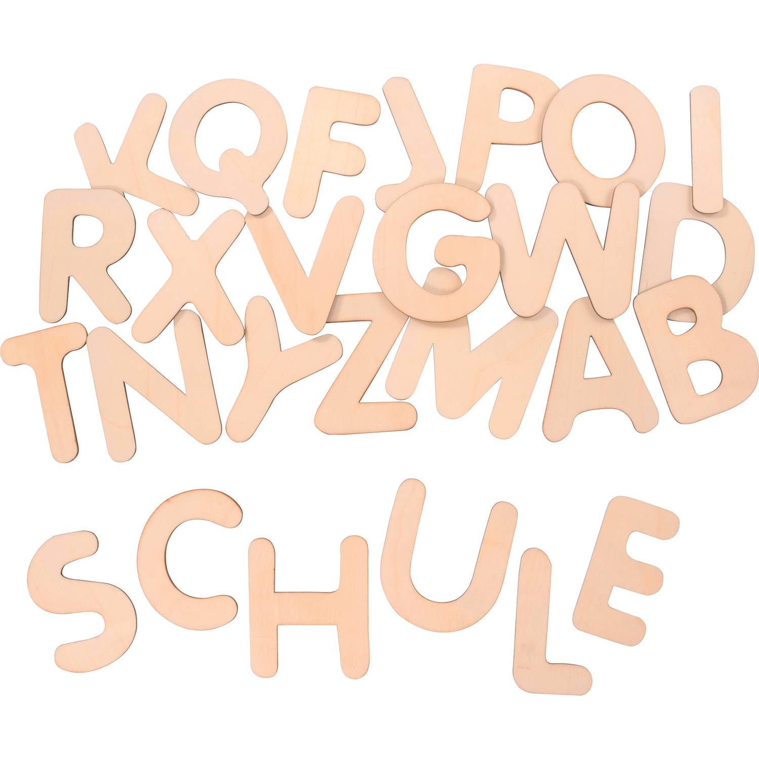 EDUPLAY 800659 Holzbuchstaben A-Z, natur