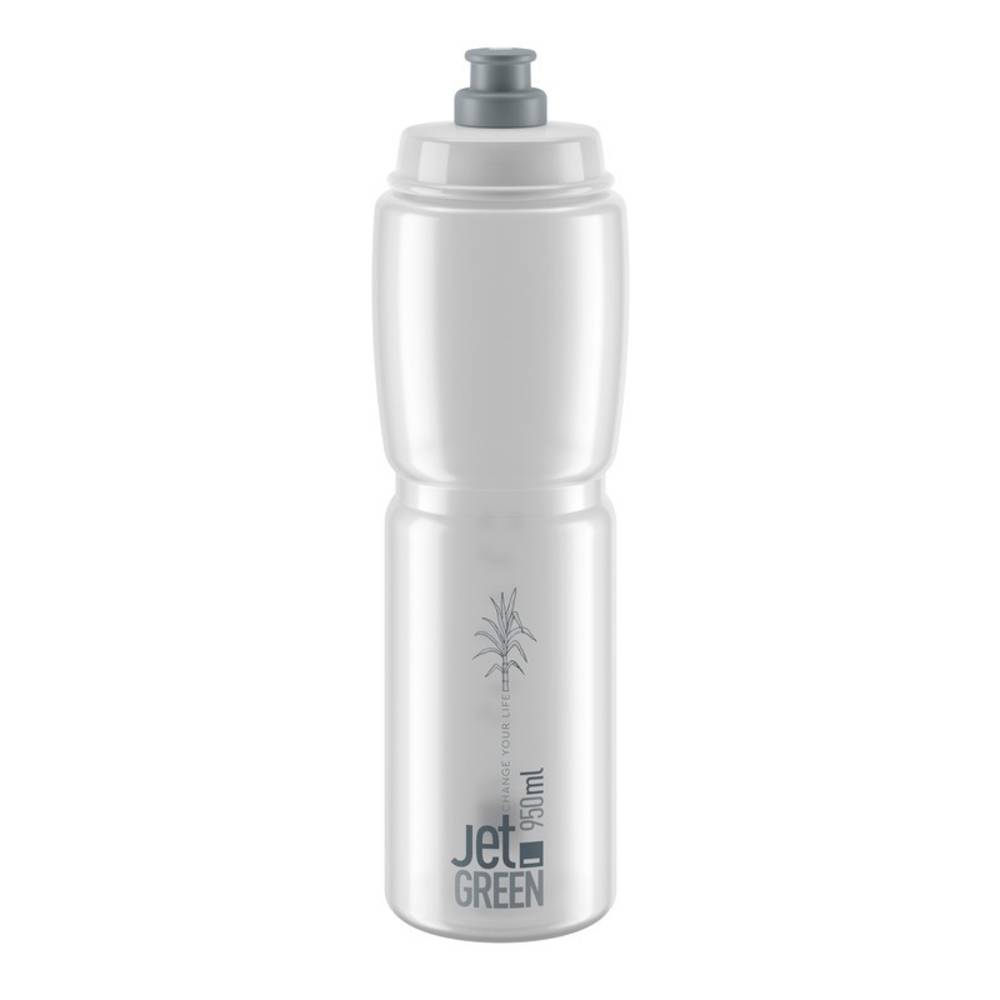 Elite Trinkflasche Jet Green 950ml, klar/grau, Biokunststoff, klar