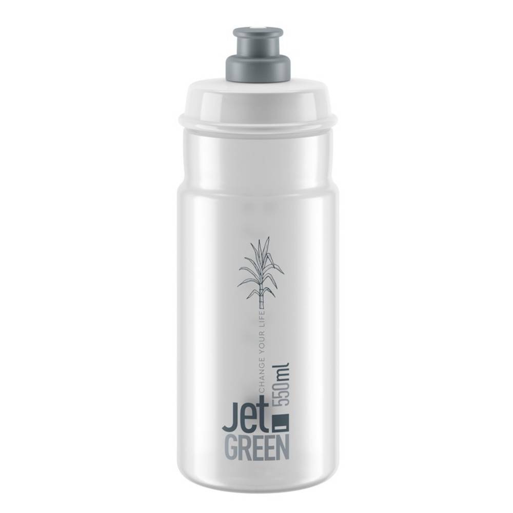 Elite Trinkflasche Jet Green 550ml, klar/grau, Biokunststoff, klar