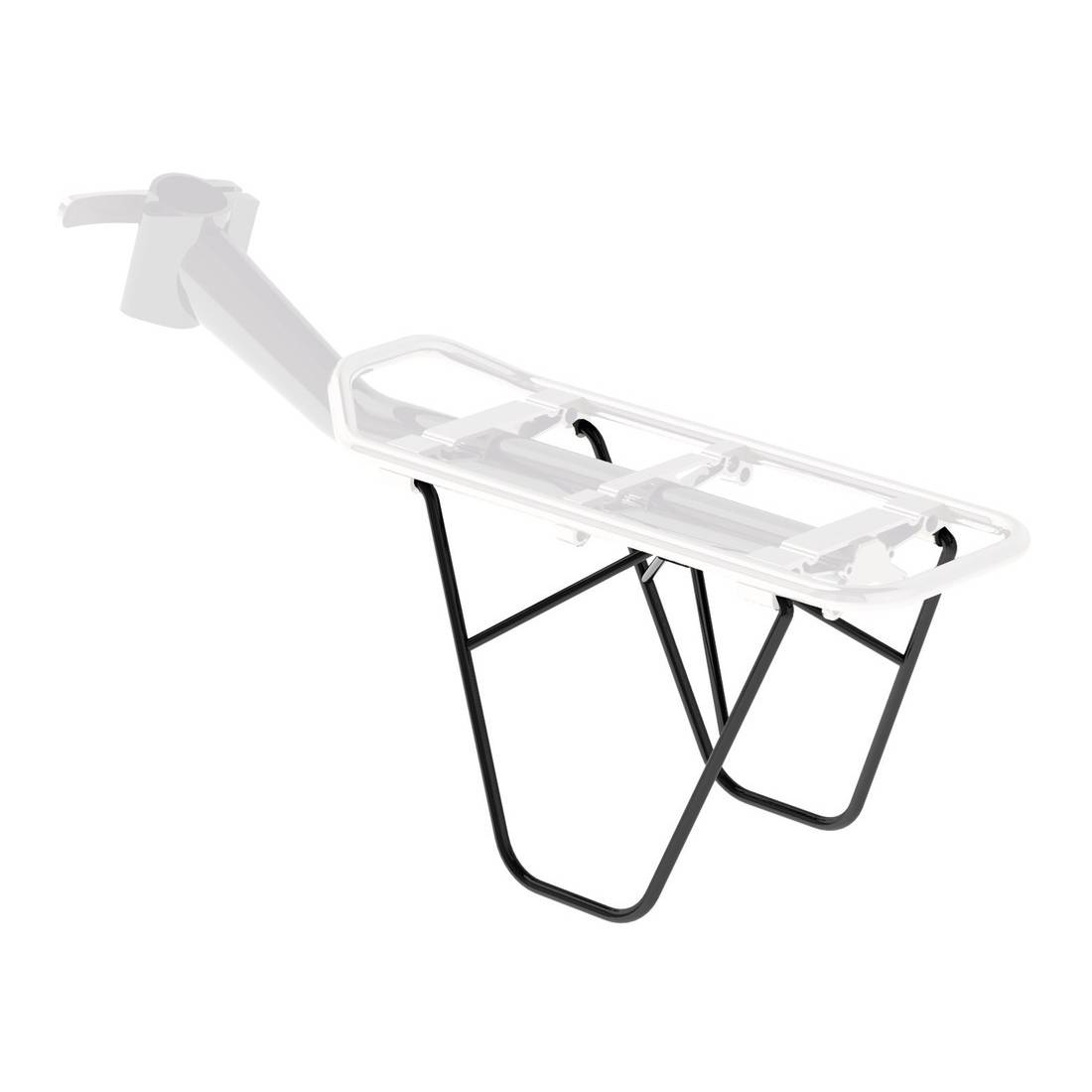 Racktime 08019 Taschenabstützung für Clipit, seitliche Befestigung, schwarz (1 Stück)