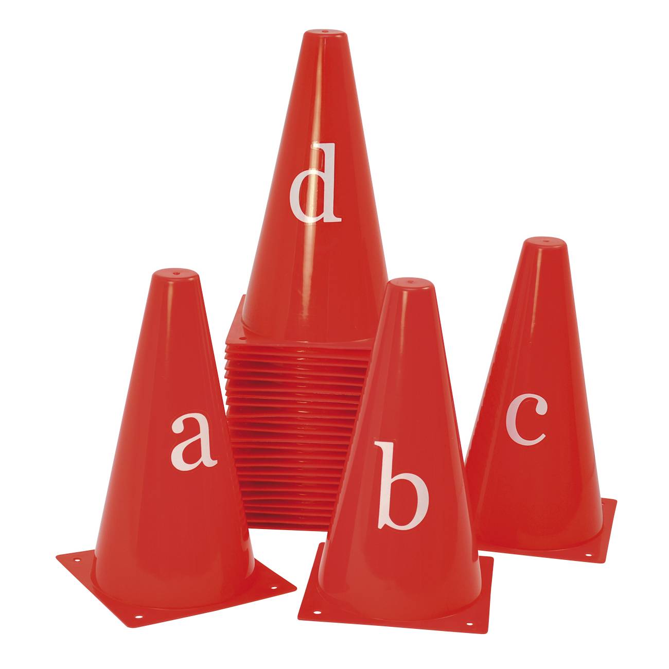 EDUPLAY 170-164 Markierungskegel Buchstaben, rot, 26-teilig (1 Set)