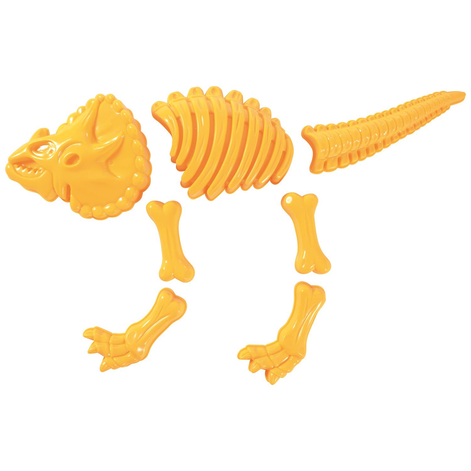 EDUPLAY 160310 Sandformen Triceratops, gelb, 7-teilig (1 Set)