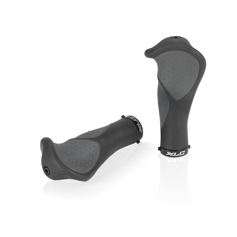 XLC GR-S22 Griffe "Ergonomic", 1x Klemmung, 135/92 mm, Ø 22 mm, schwarz/grau (1 Paar)