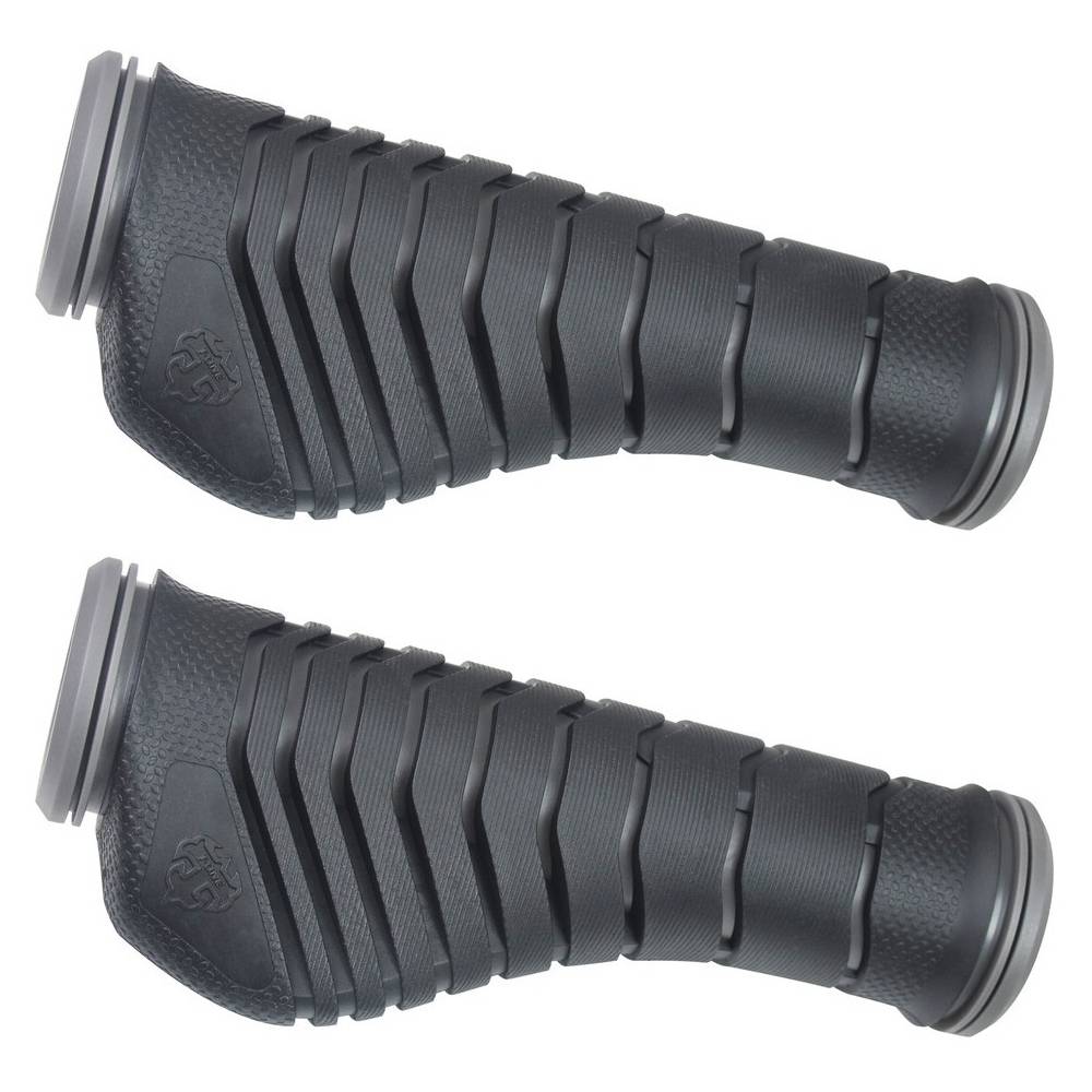 T-ONE T-GP57B Griffe "Aero", 130 mm, schwarz/grau (1 Paar)